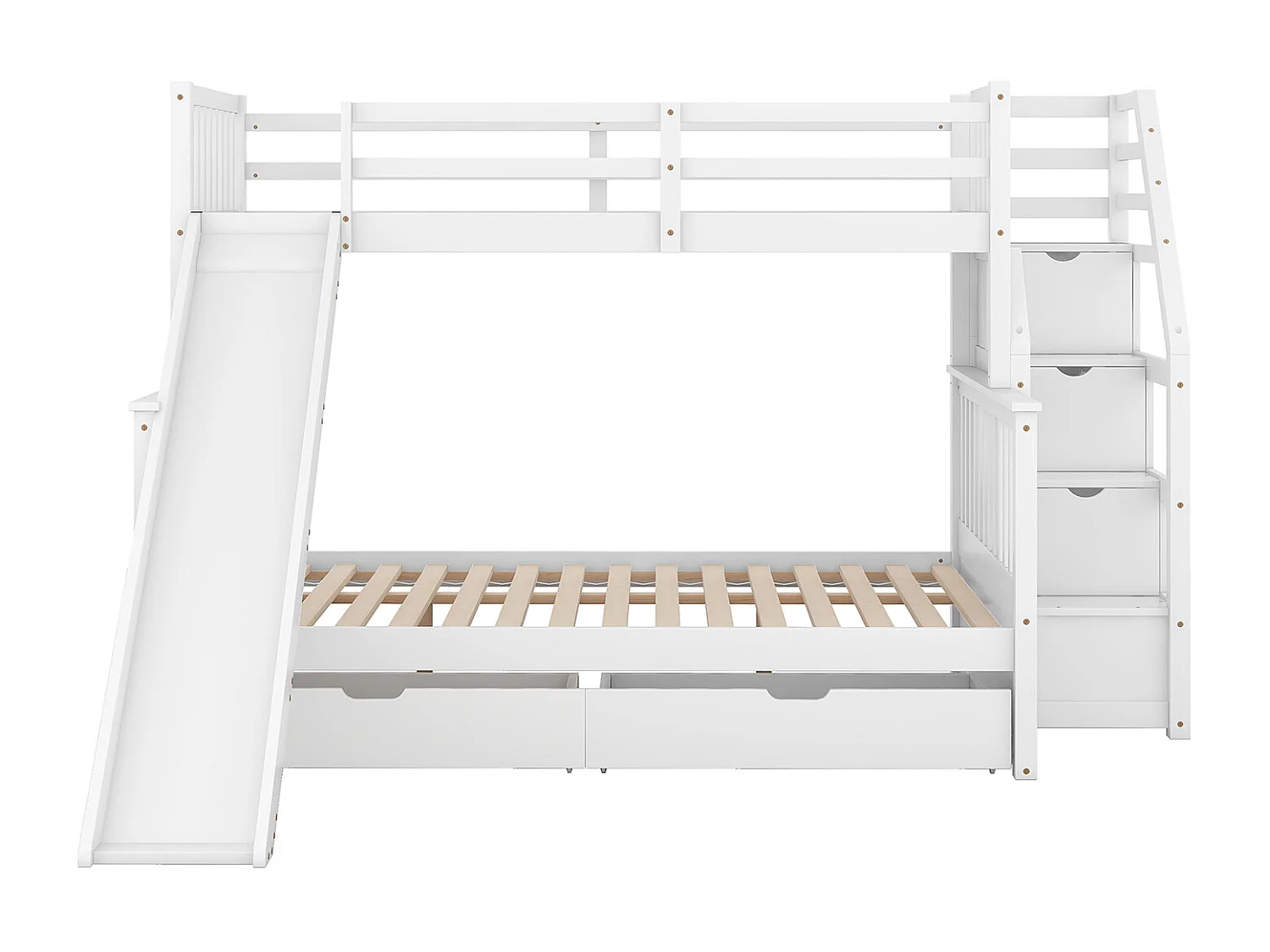 Lit gigogne cabane - 2 x 90 x 190 cm - Gris- Sweiko