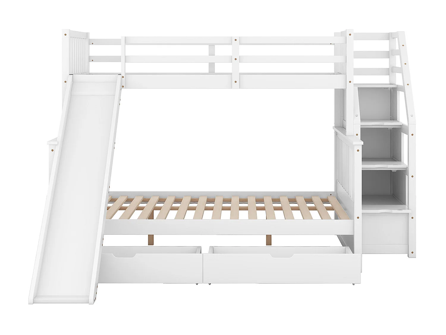 Lit gigogne cabane - 2 x 90 x 190 cm - Gris- Sweiko