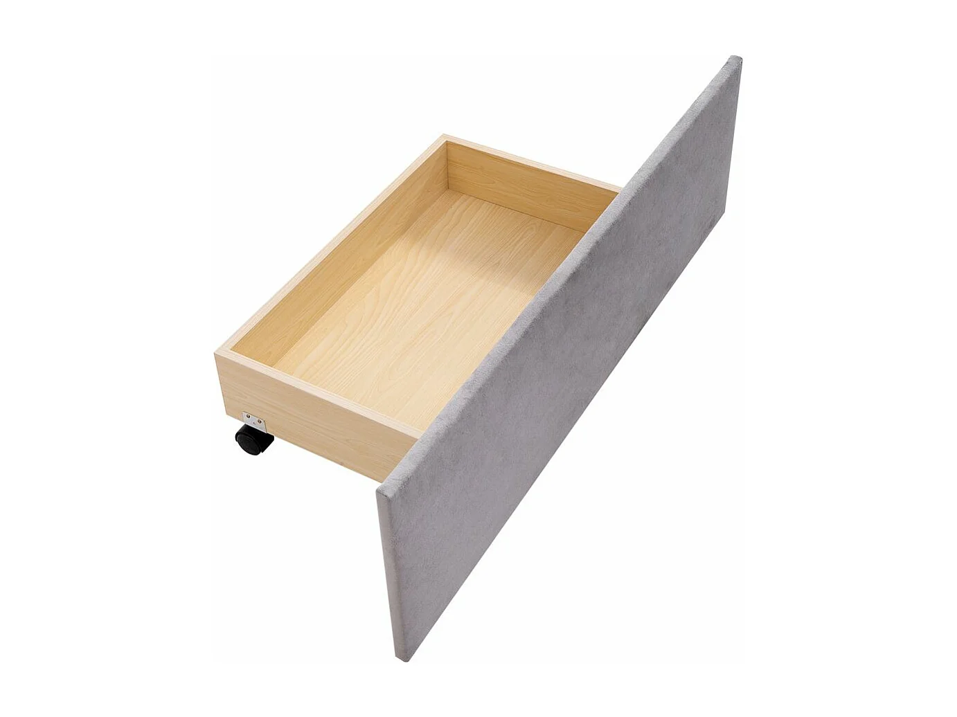 Lit avec tiroirs - 90x200 cm, lit simple Gris (matelas non inclus) - Sweiko