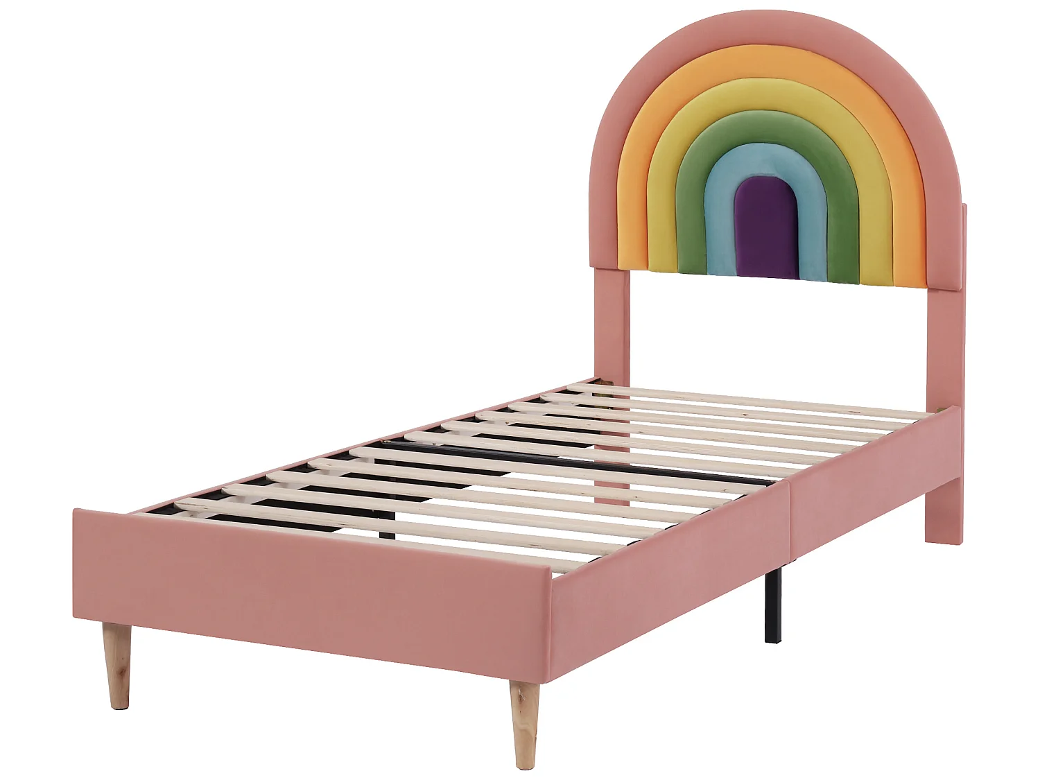 Lit adulte Lit rembourré - rose 90x200 cm - Sweiko