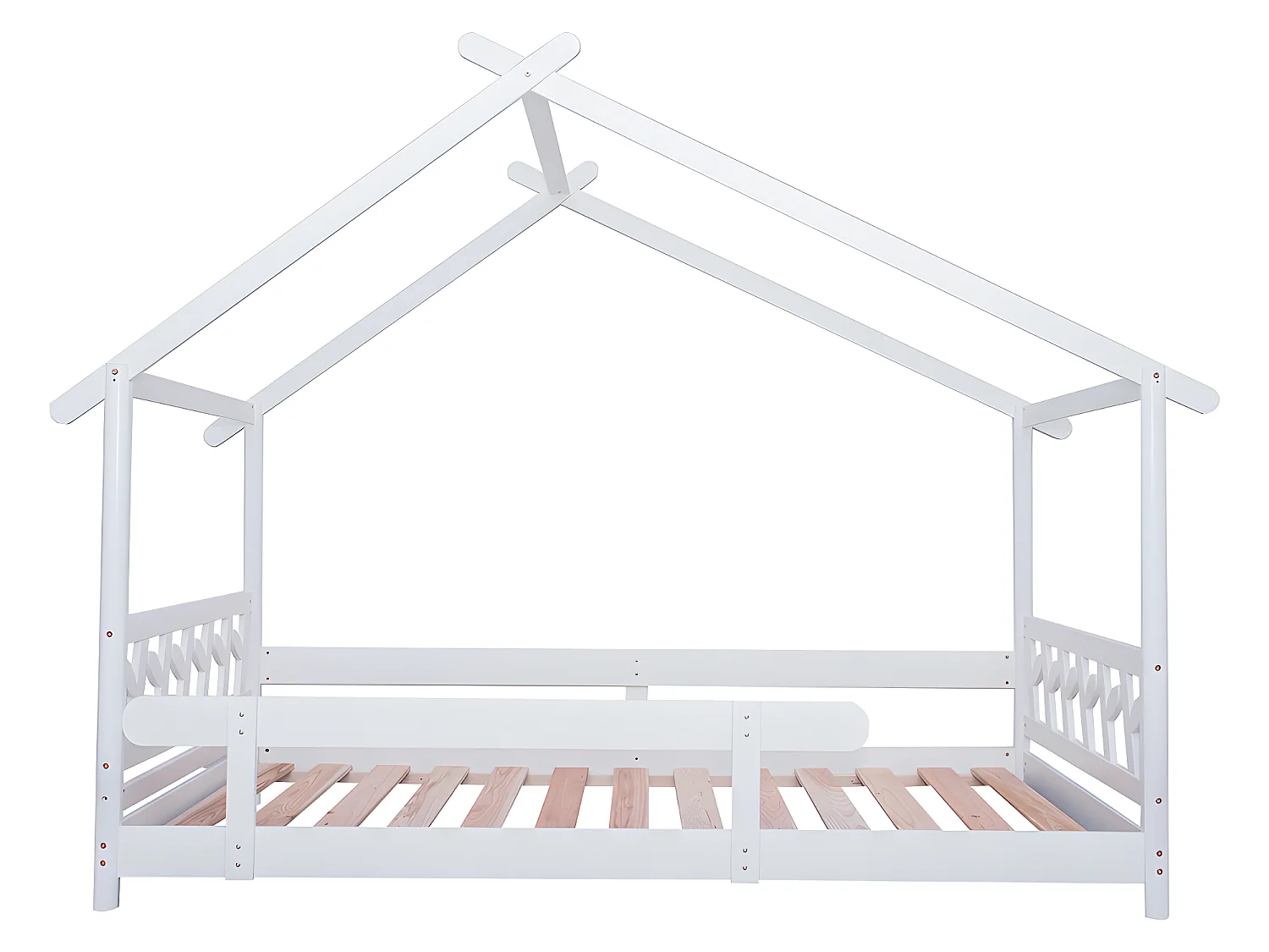 Lit gigogne - 90x190cm - blanc - Sweiko