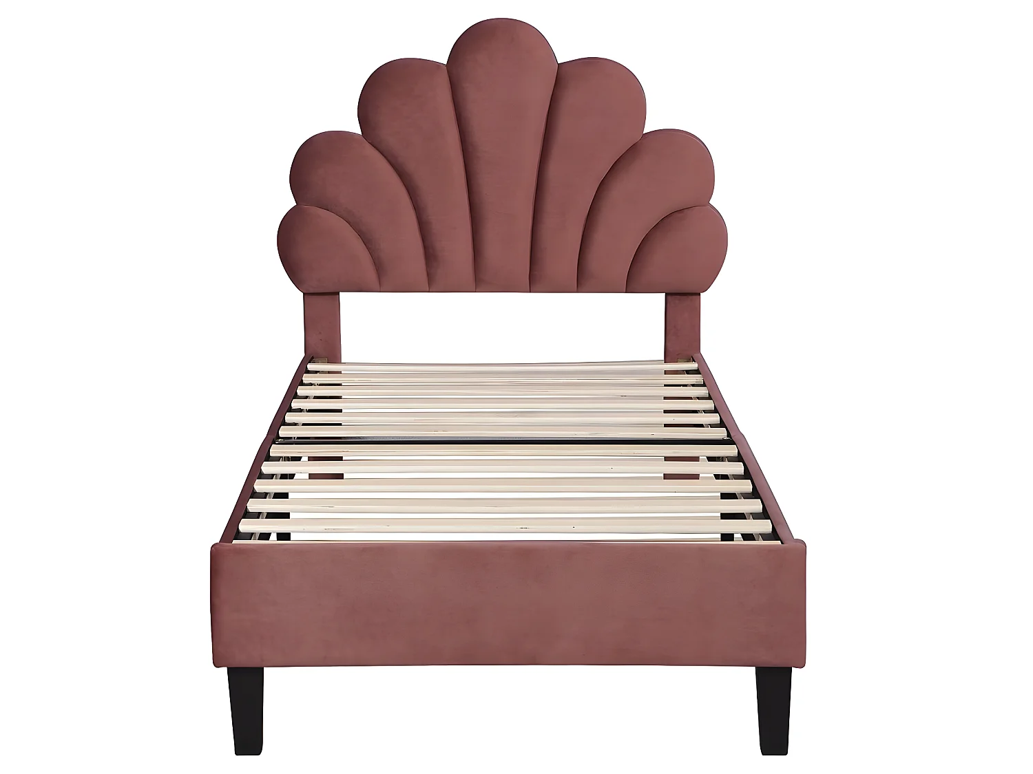 Lit adulte Lit rembourré cadre de lit avec sommier à lattes & tête de lit, 140 x 200 cm - Sweiko