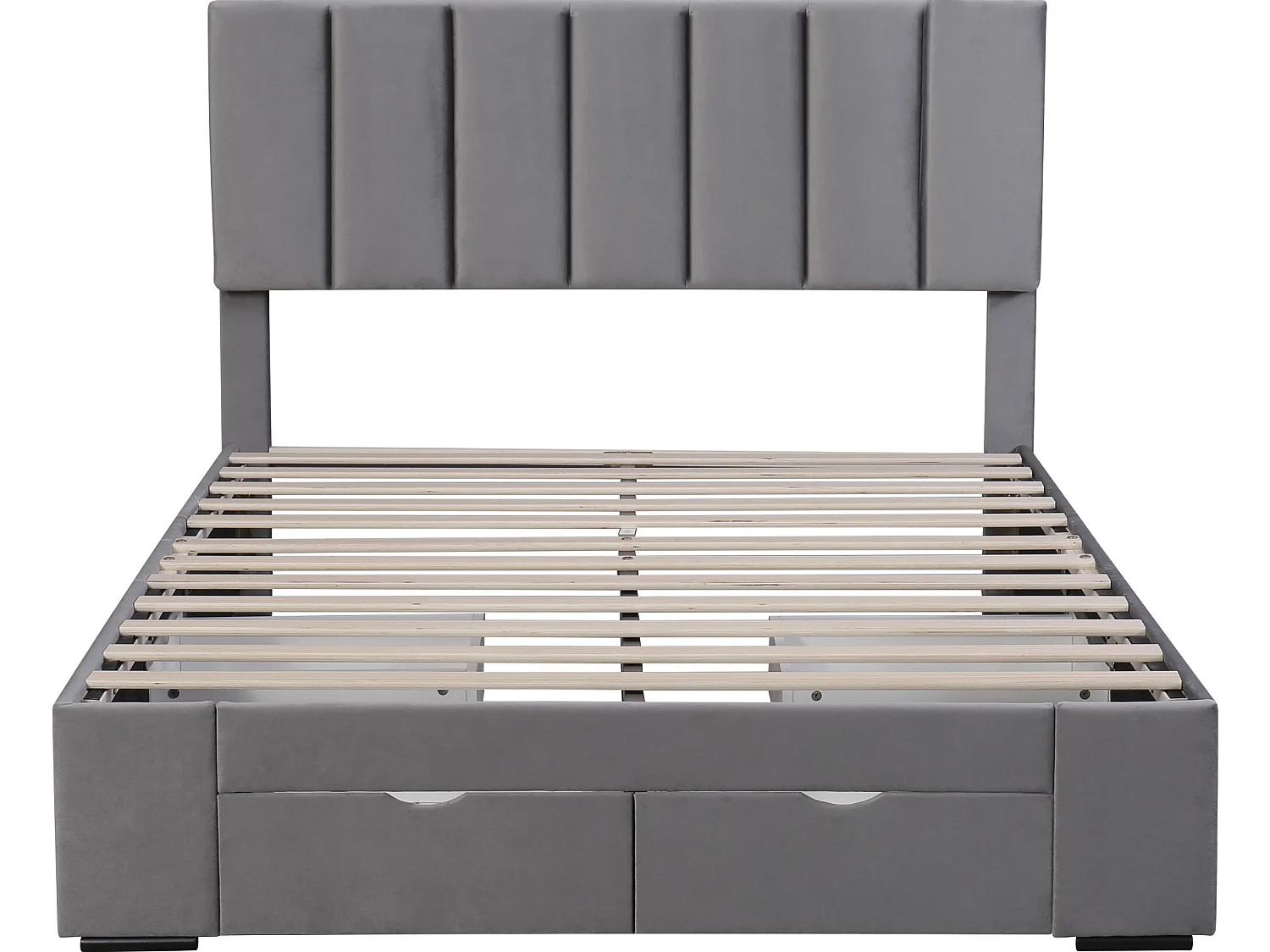 Lit avec tiroirs - 90x200 cm avec 2 tiroirs - Chêne lit d'invité simple - Sweiko