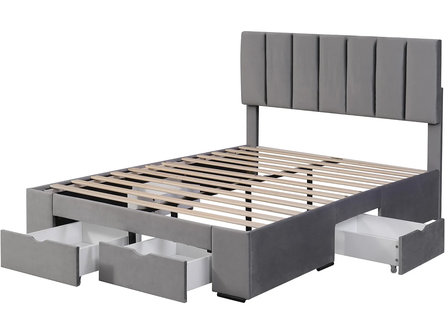 Lit avec tiroirs - 90x200 cm avec 2 tiroirs - Chêne lit d'invité simple - Sweiko