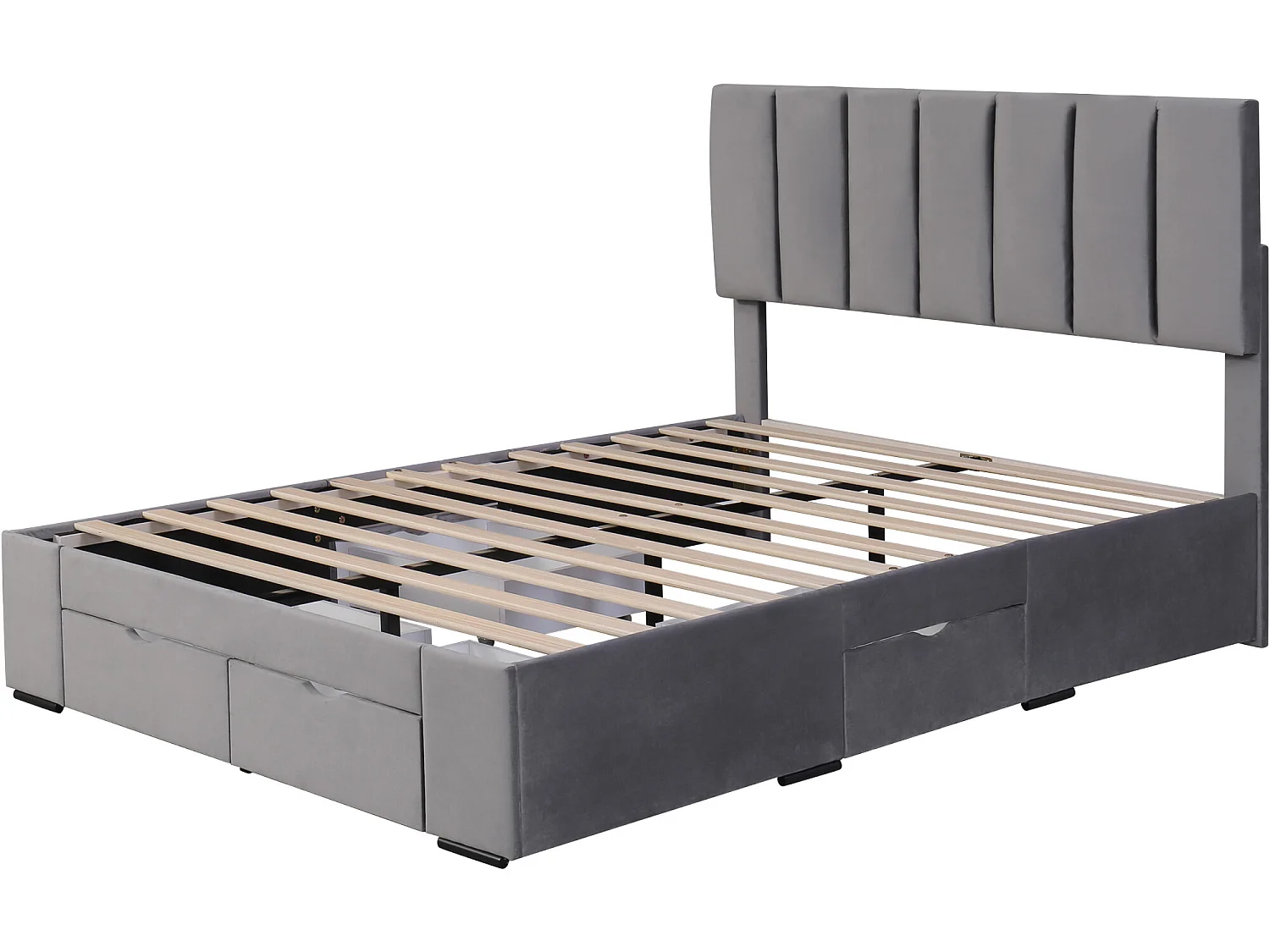 Lit avec tiroirs - 90x200 cm avec 2 tiroirs - Chêne lit d'invité simple - Sweiko