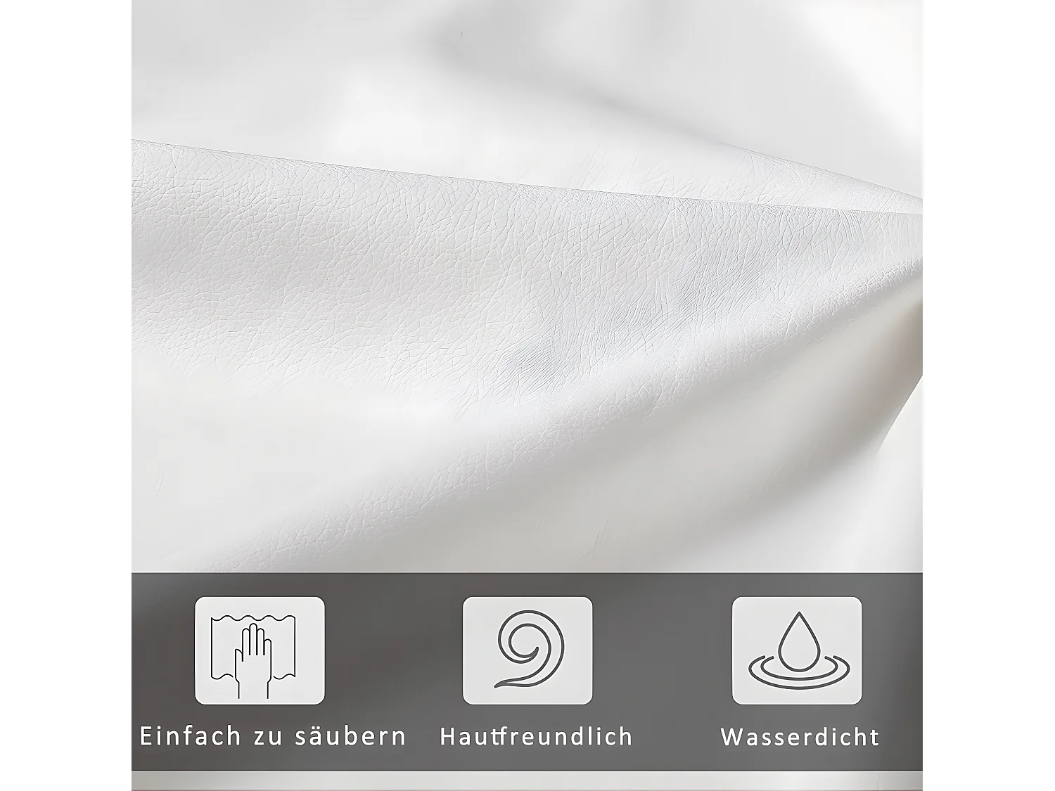 Lit LED avec tête de lit - 140 x 200 cm - Blanc - Sweiko