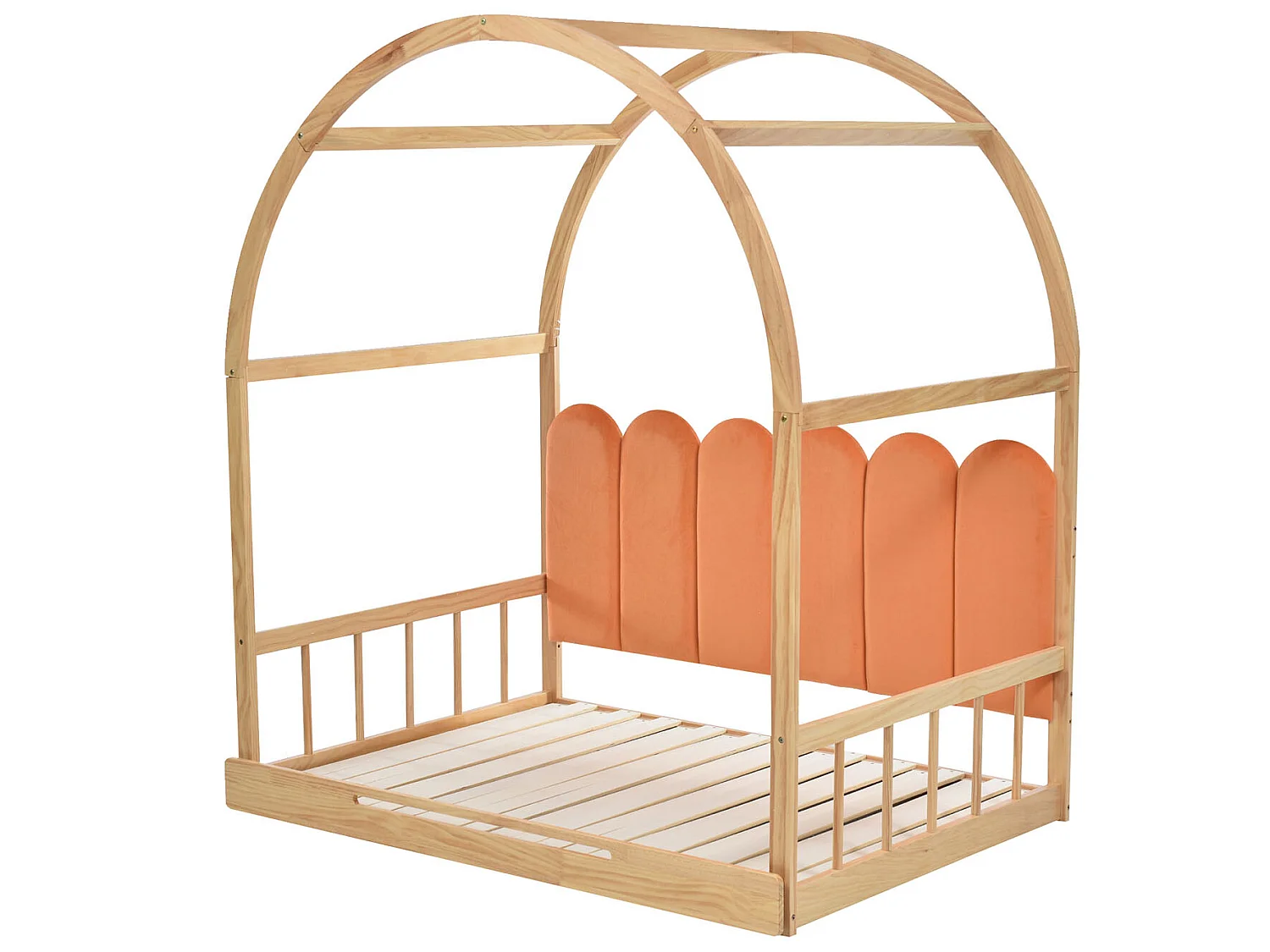 Lit gigogne avec sommier à lattes - 140 x 200 cm - Pin - Naturel- Sweiko