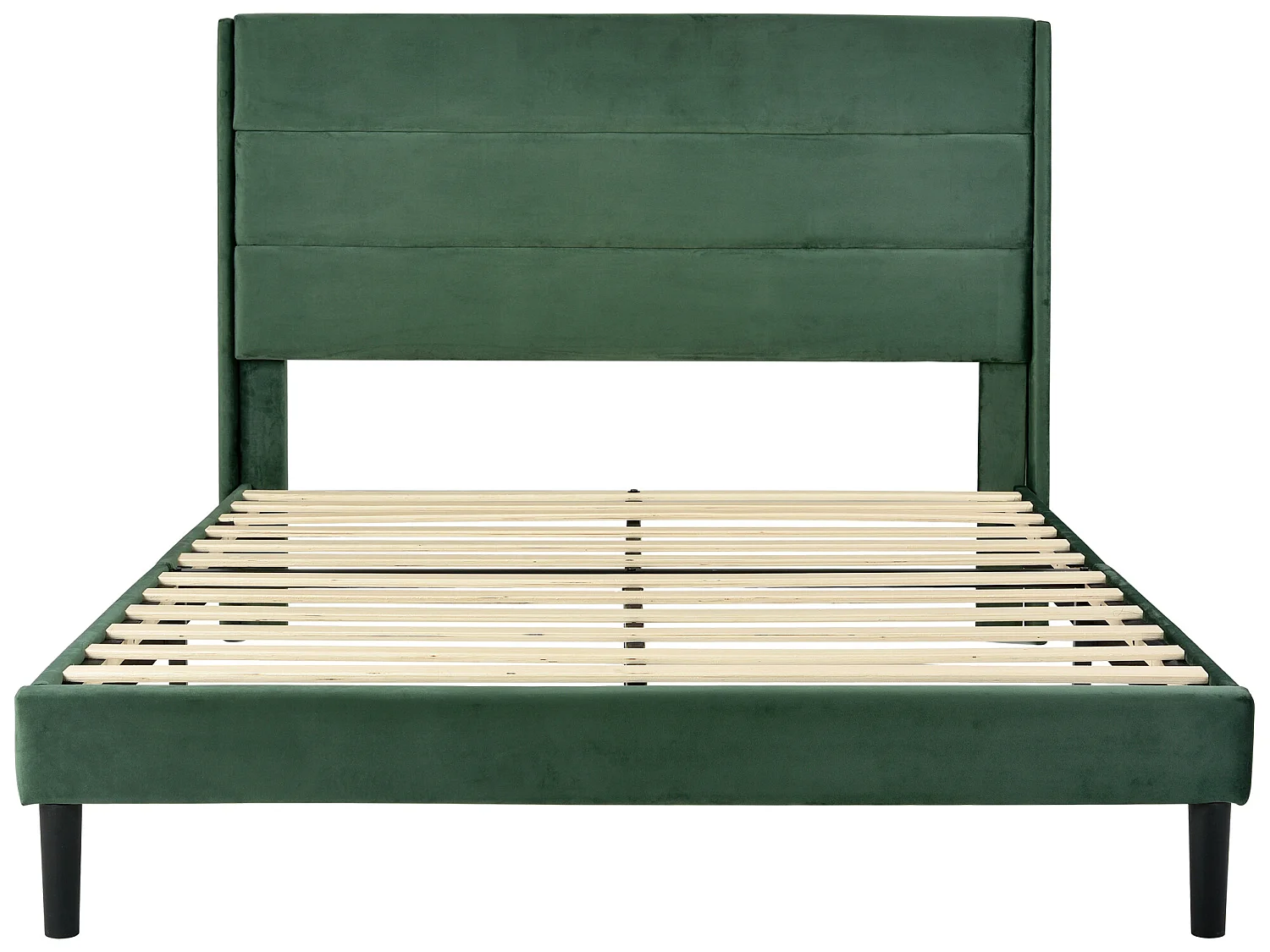 Lit adulte Lit simple capitonné en velours 140 x 200 cm - Sweiko