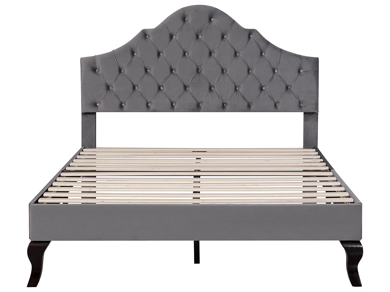 Lit adulte Lit rembourré 14x200 cm - Velours gris - Sweiko