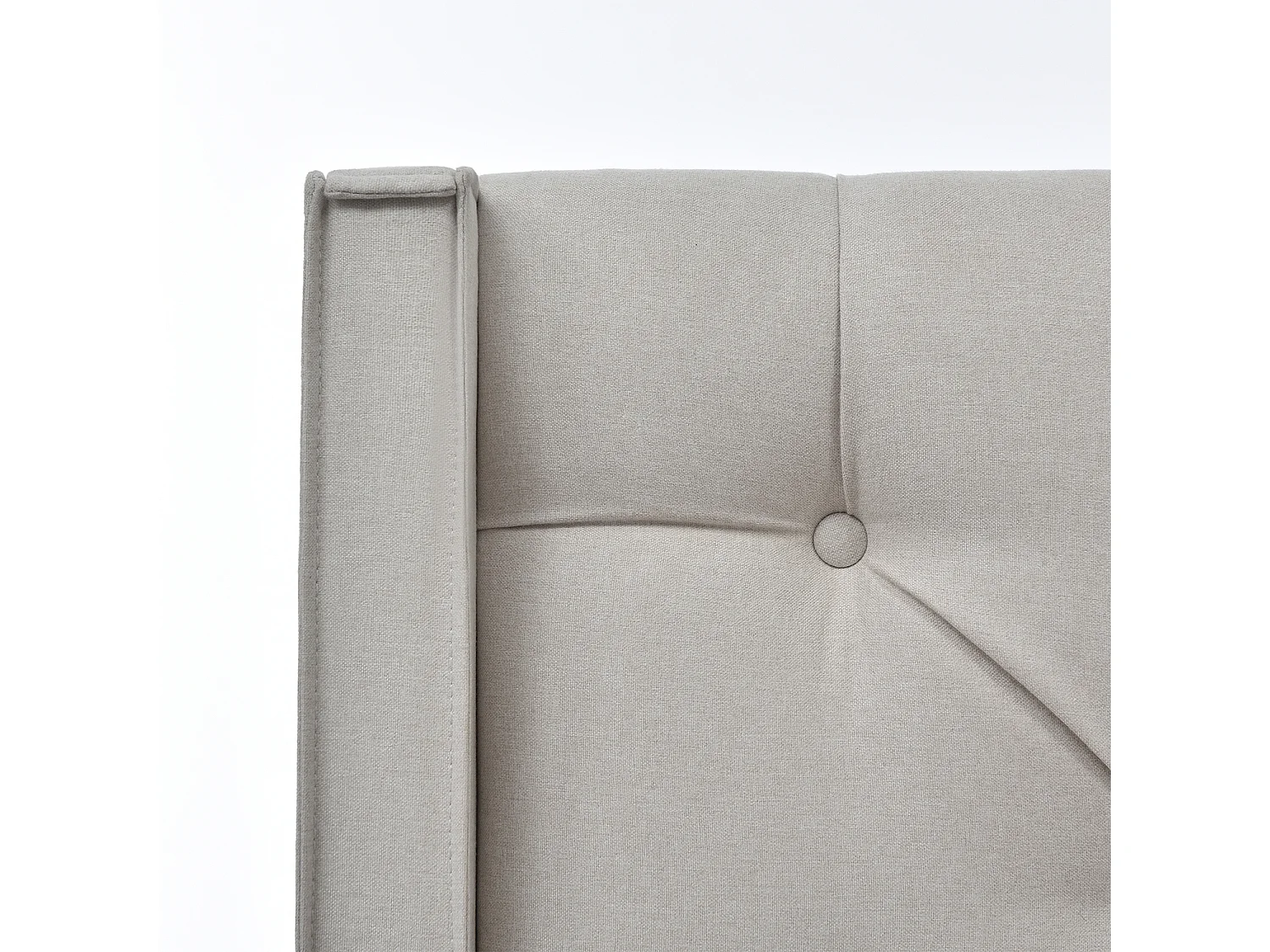 Lit avec tête de lit capitonnée - 90 x 200 cm - cadre métallique- Gris - Sweiko