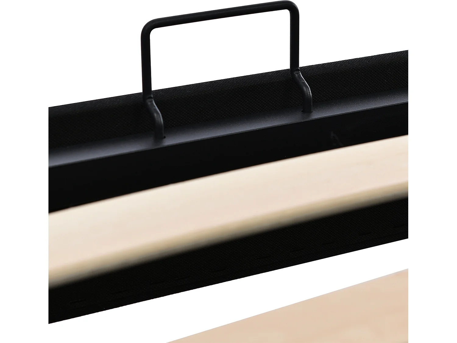 Lit avec tête de lit capitonnée - 90 x 200 cm - cadre métallique- Gris - Sweiko