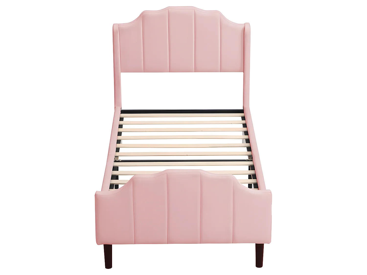 Lit cabane Lit capitonné Lit 90 x 200 cm cadre de lit pour enfant - rose - Sweiko