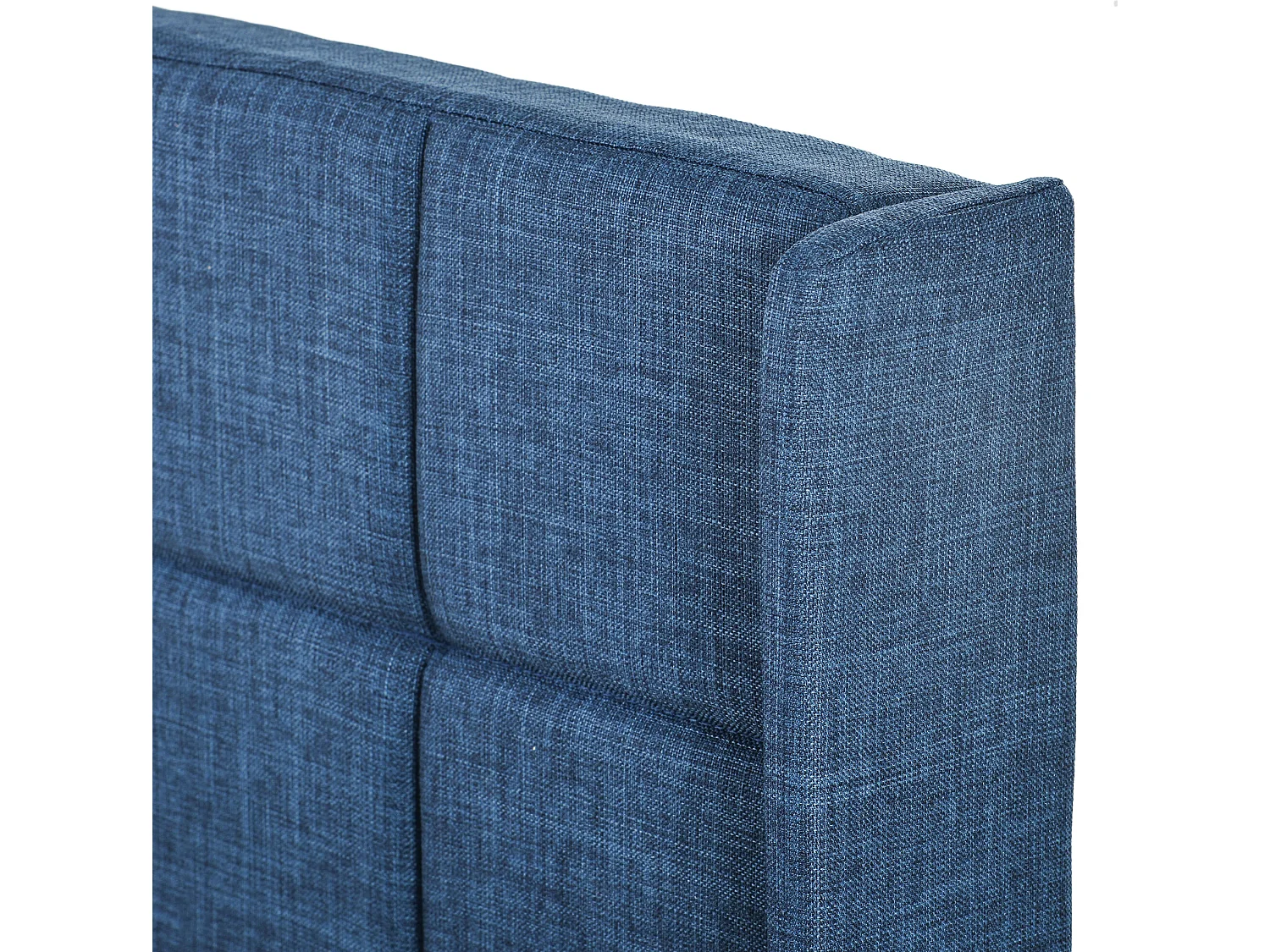 Lit adulte Lit capitonné design moderne, lit double 140x200cm, lin Bleu - Sweiko