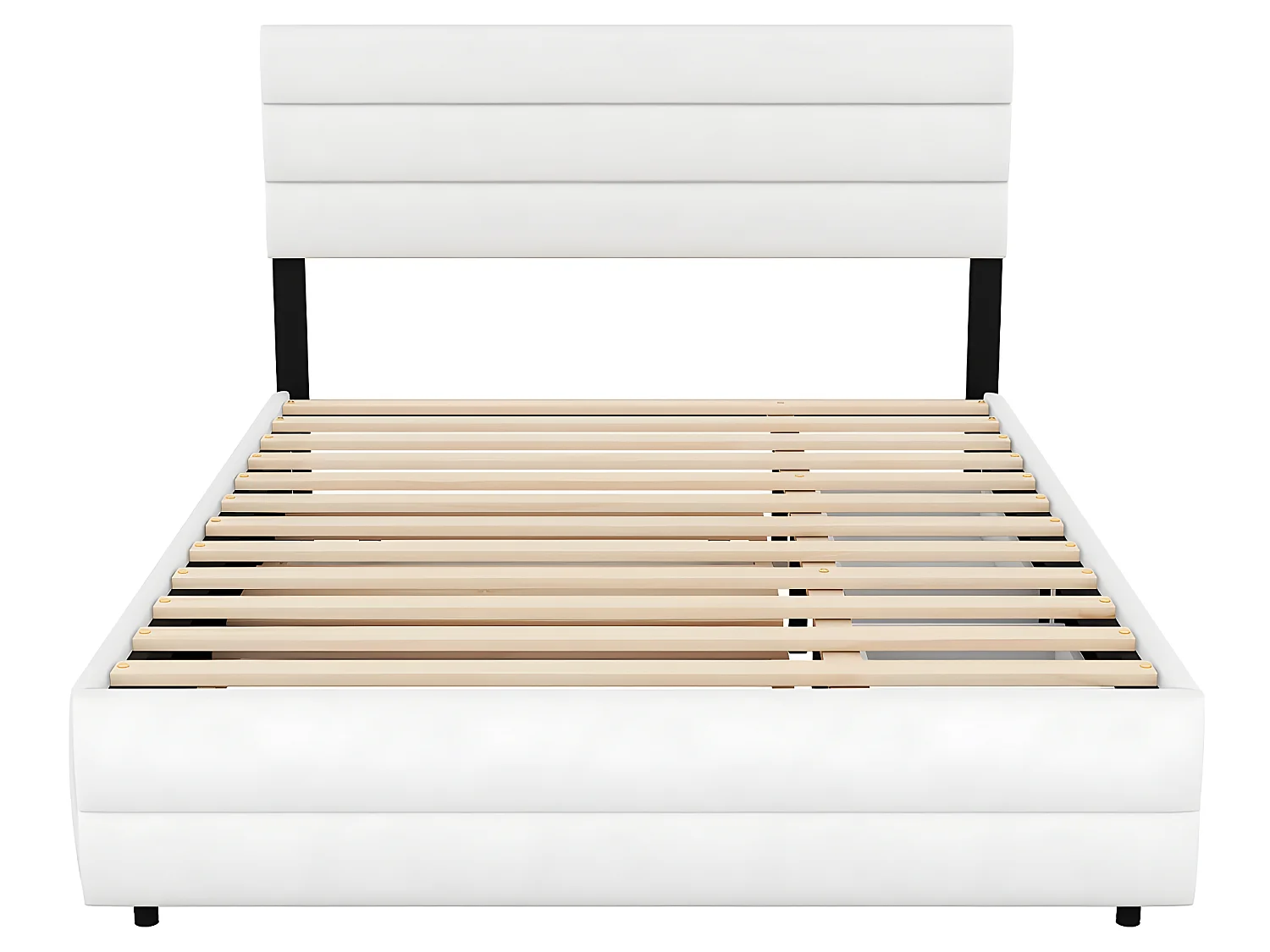 Lit avec tiroirs Lit 140 x 200 cm - Blanc - Sweiko