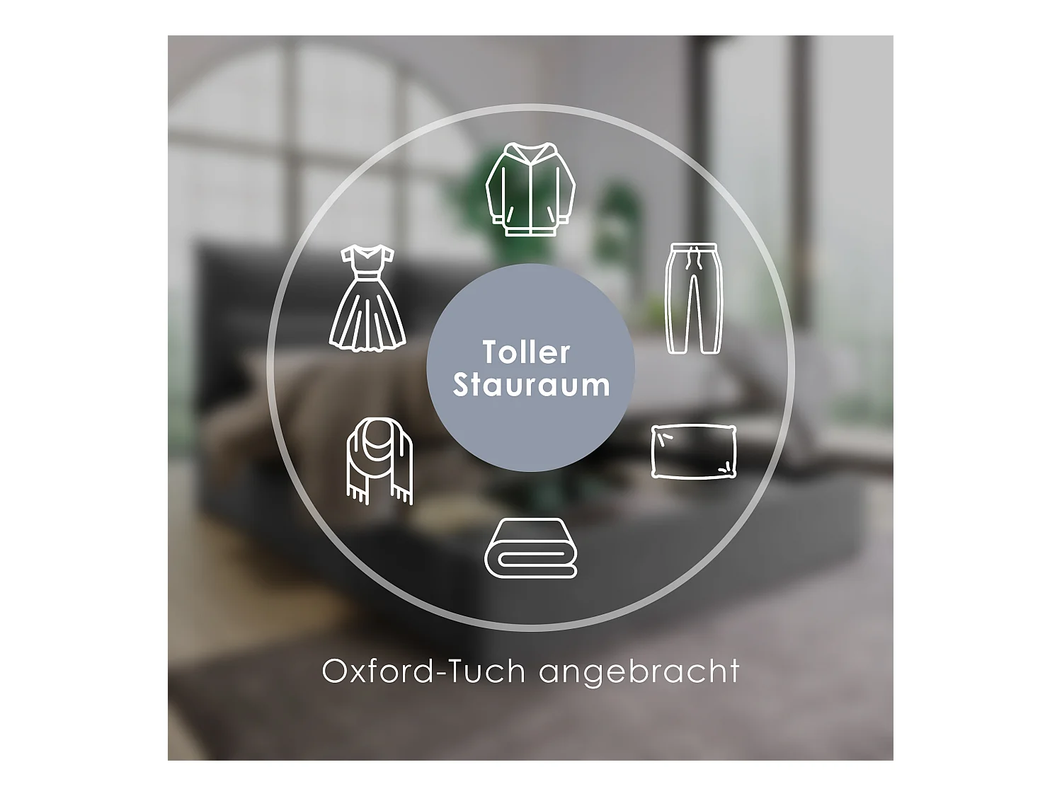 Lit coffre - 140x200cm - avec grand espace de rangement - noir - Sweiko