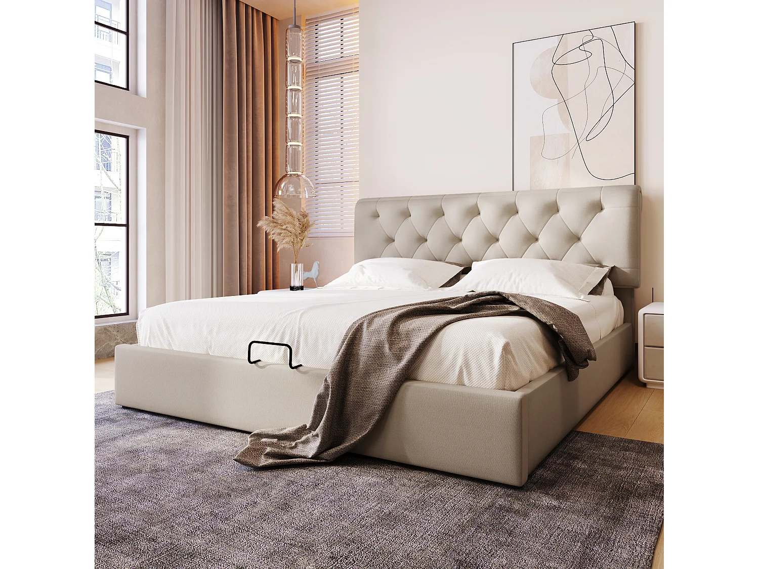 Lit coffre - avec rangement Pas de matelas 140x200cm - Sweiko