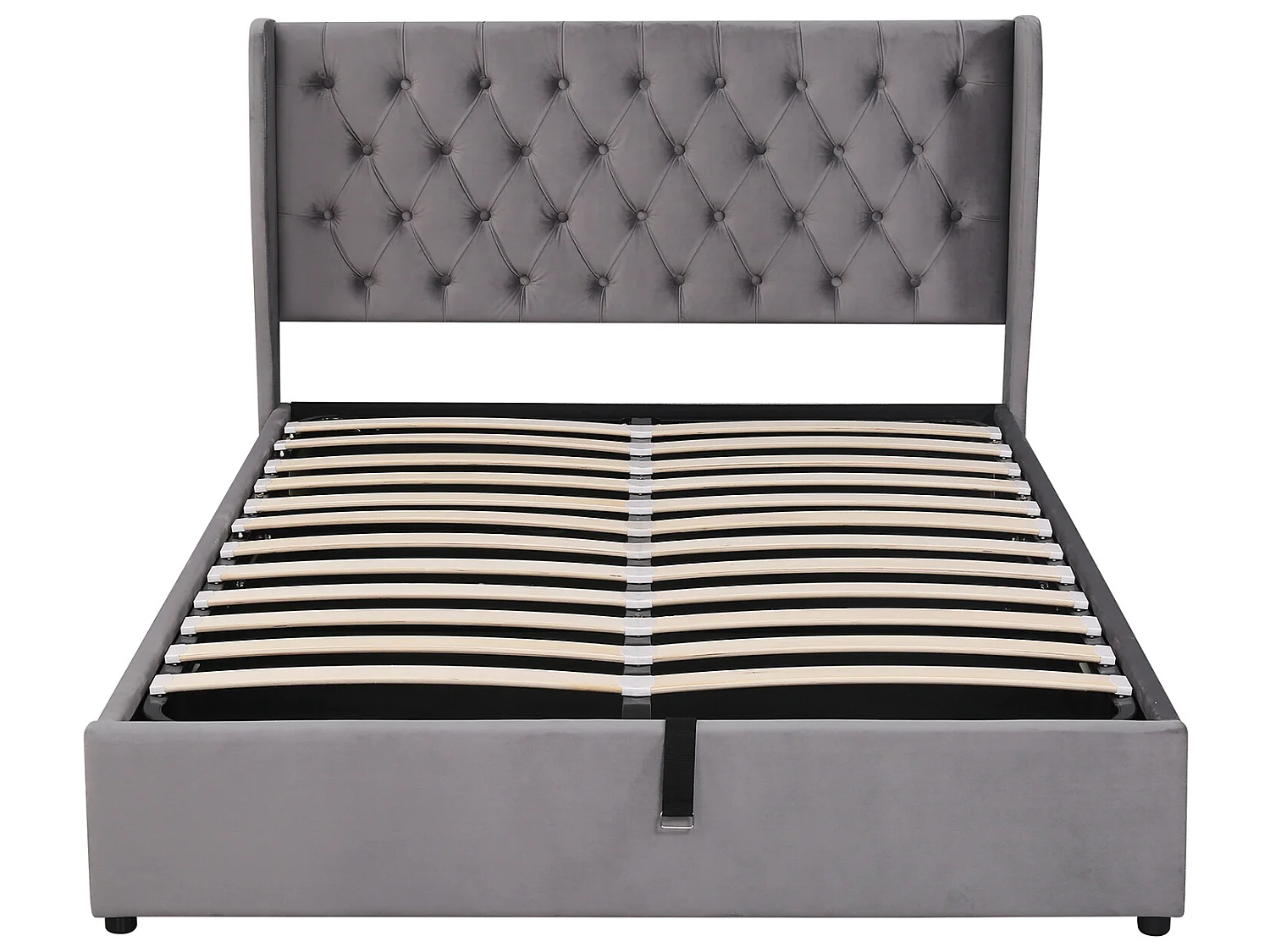 Lit coffre 180x200 cm - espace de rangement - Gris - Sweiko