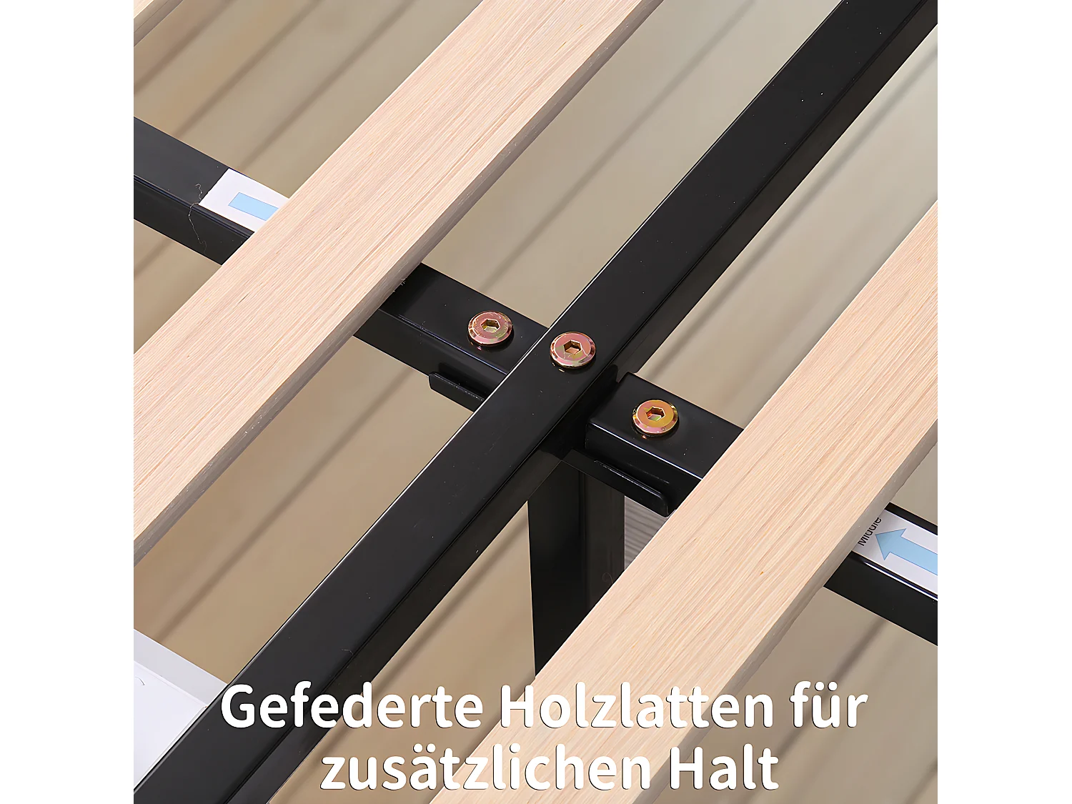 Lit coffre - 160 x 200 cm - avec sommier à lattes relevable - Gris - Sweiko