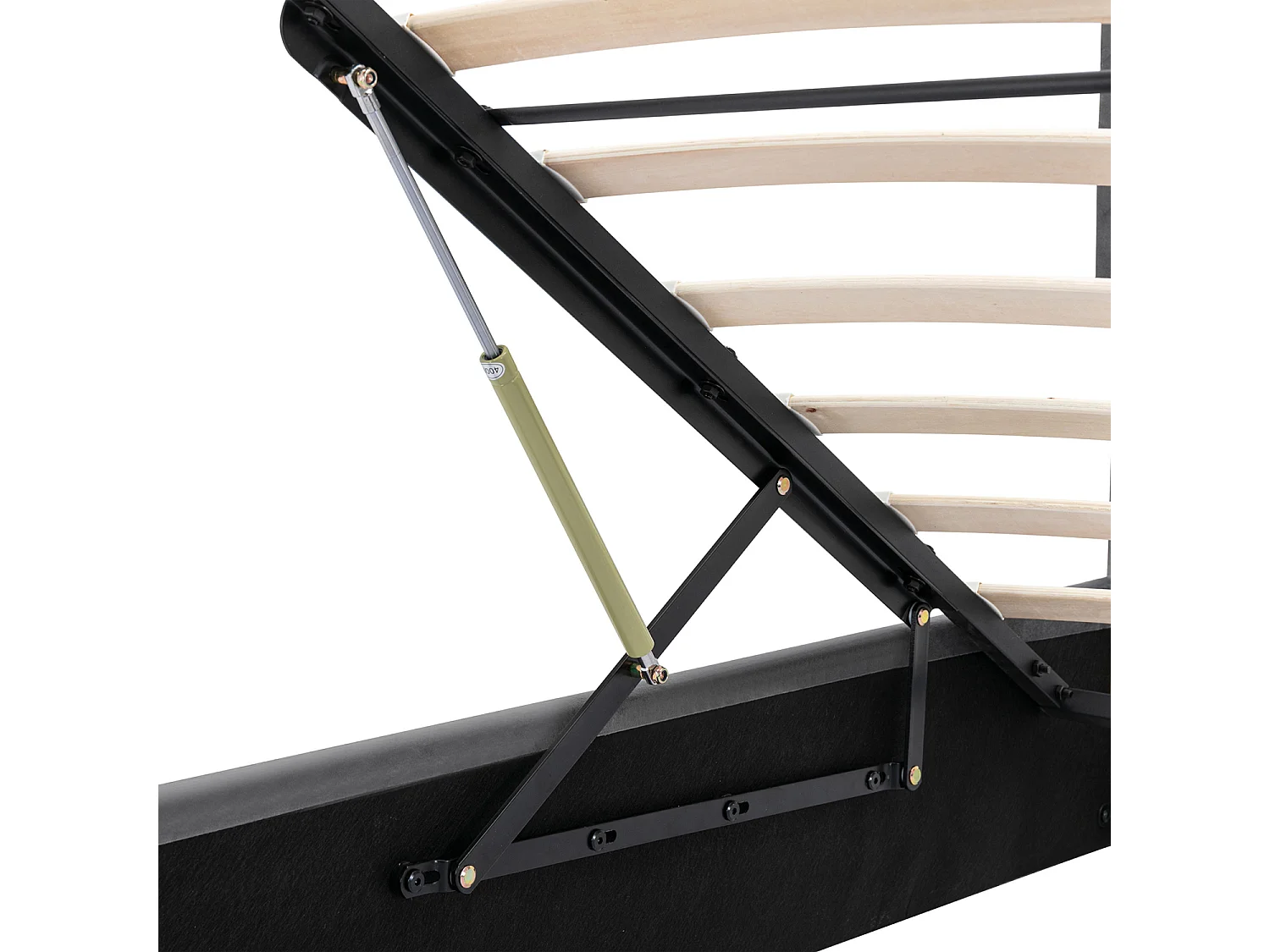 Lit coffre - 140x200cm - Velours - gris- Sweiko