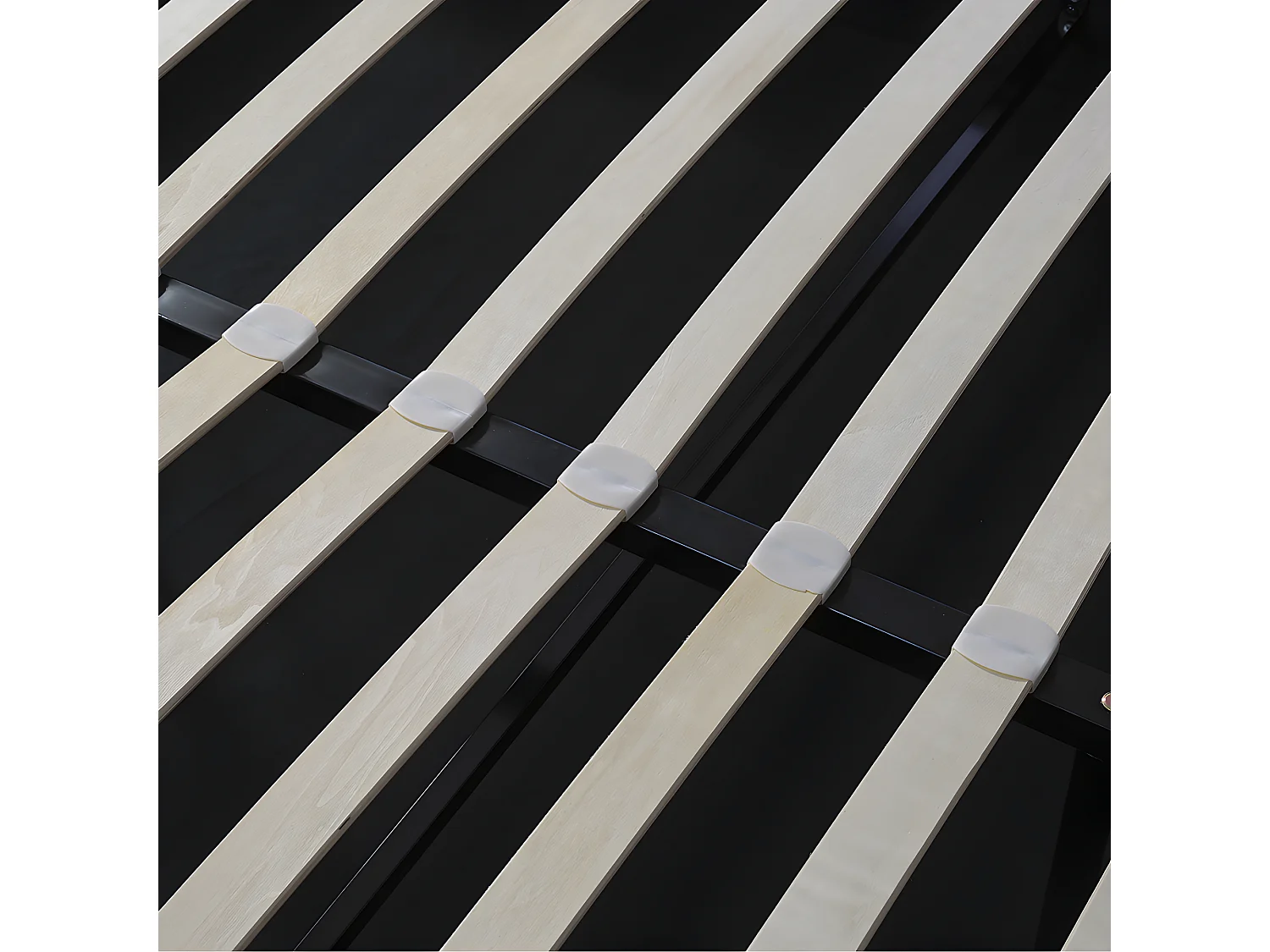 Lit coffre - 160 x 200 cm - avec sommier à lattes relevable - Gris - Sweiko