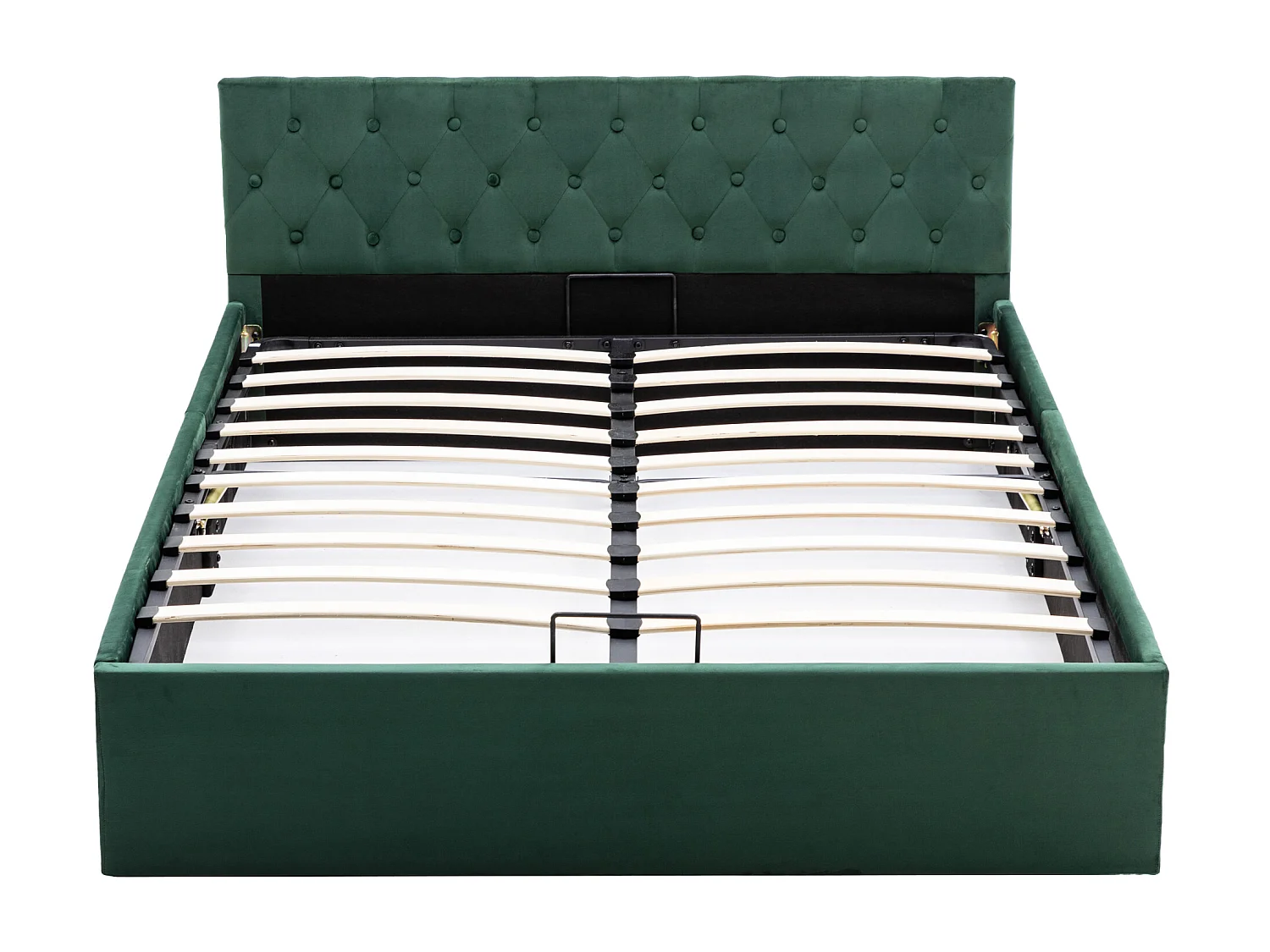 Lit coffre 140 x 200 cm - avec espace de rangement - Vert - Sweiko