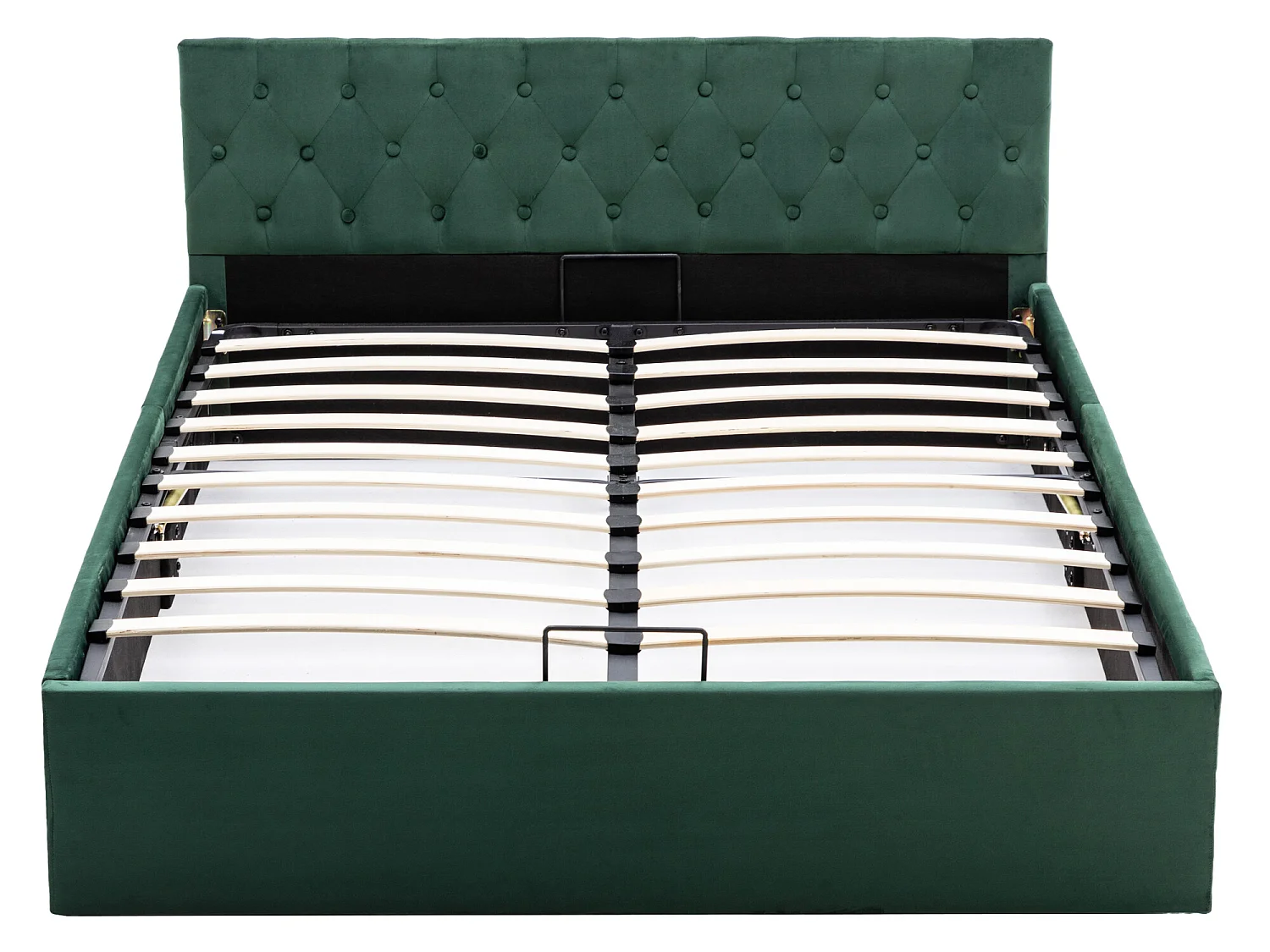 Lit coffre 140 x 200 cm - avec espace de rangement - Vert - Sweiko