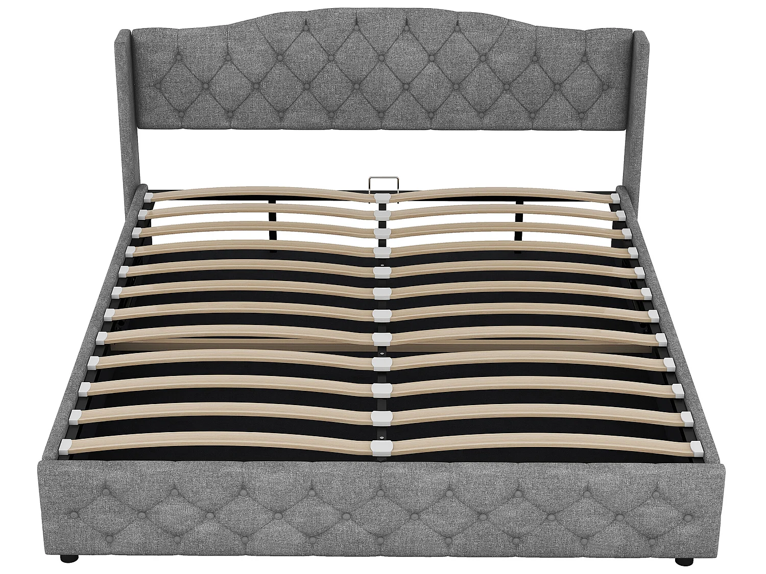 Lit coffre Lit 180 x 200 cm - avec rangement Gris - Sweiko