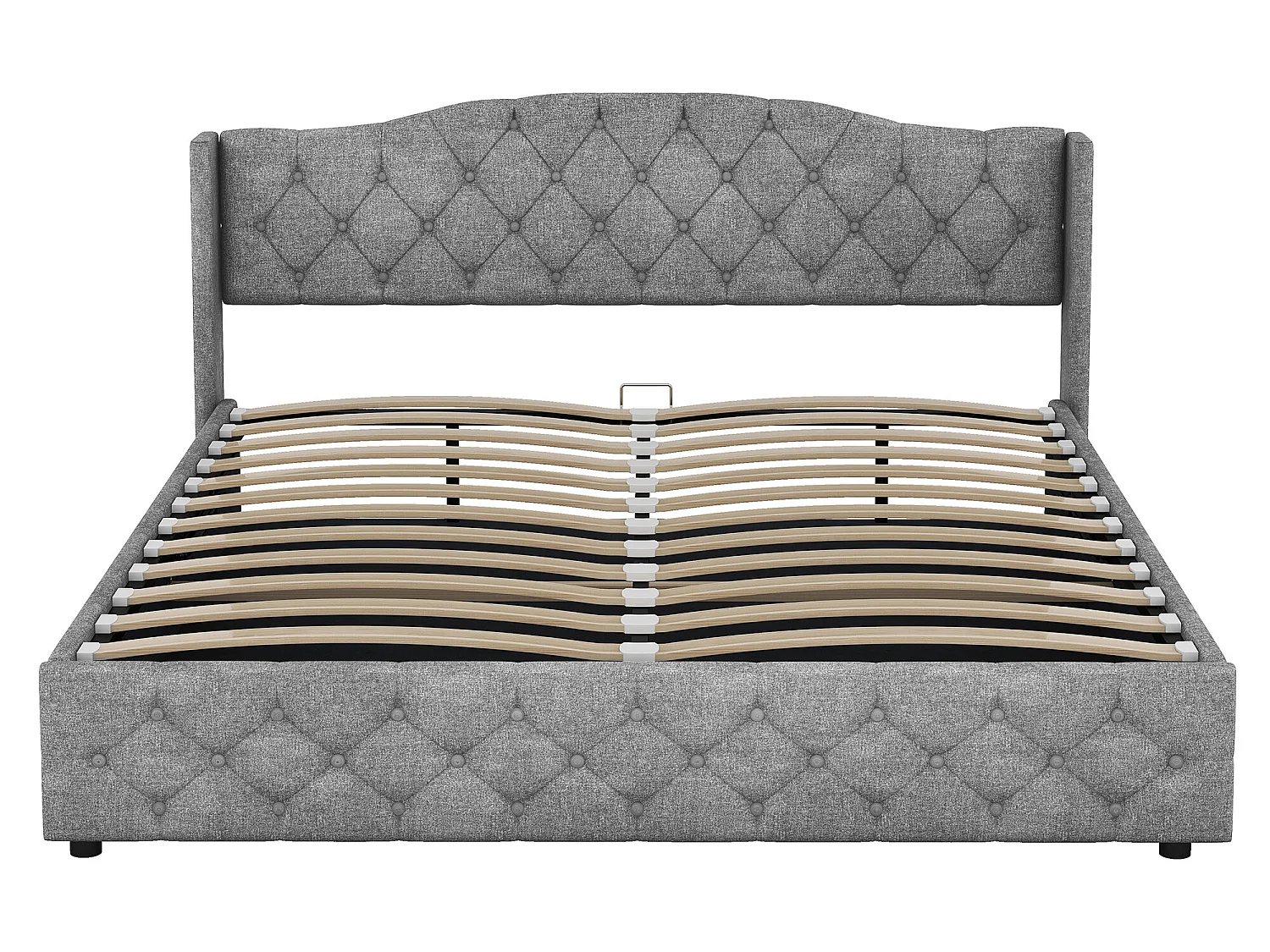 Lit coffre Lit 180 x 200 cm - avec rangement Gris - Sweiko