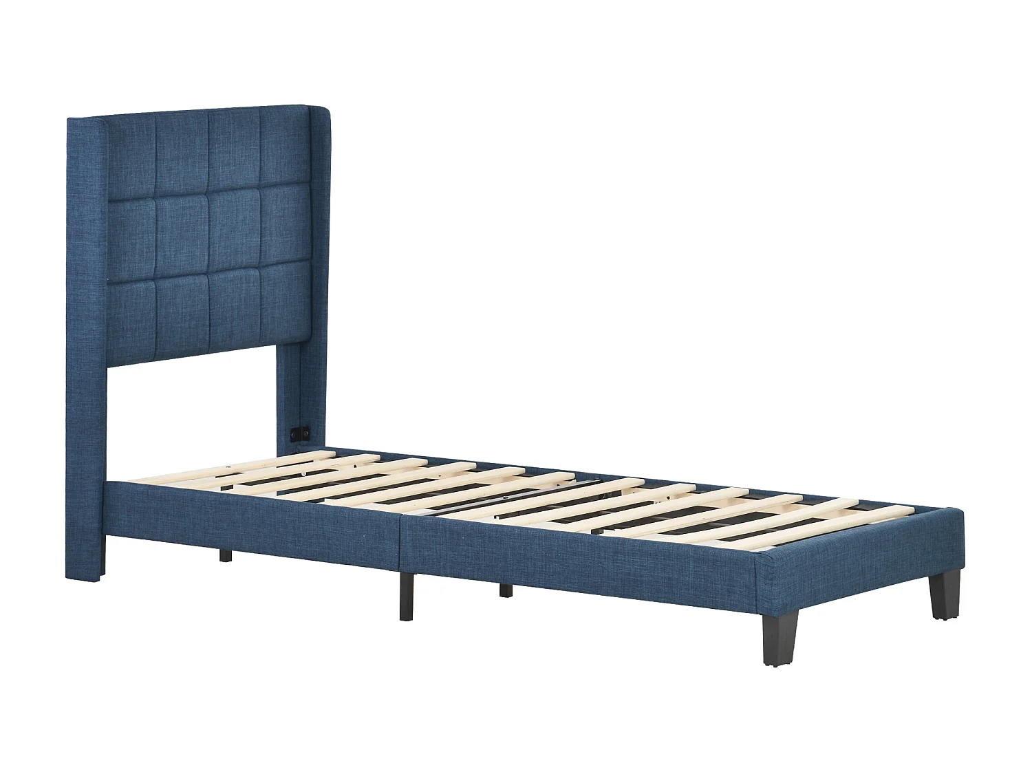 Lit coffre - 140x200cm - avec grand espace de rangement, noir - Sweiko