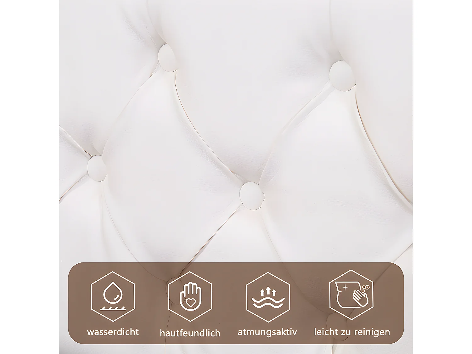 Lit  LED avec coffre - 140 x 200 cm - avec sommier à lattes relevable - Beige - Sweiko