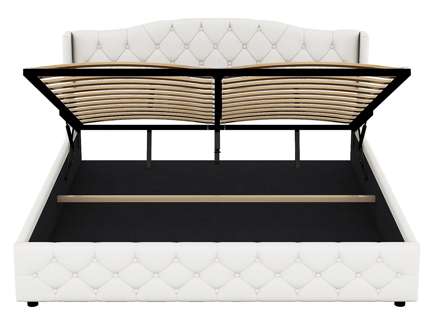 Lit coffre Lit 180 x 200 cm - Blanc - Sweiko