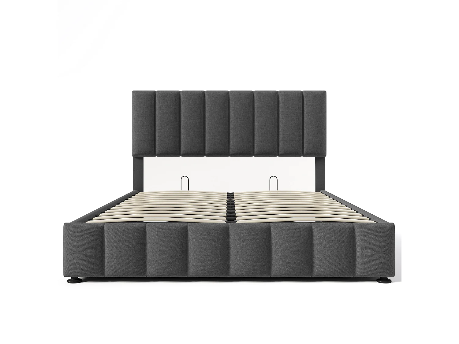 Lit coffre 140x200cm Tête de lit réglable Cadre métallique Sommier - Sweiko