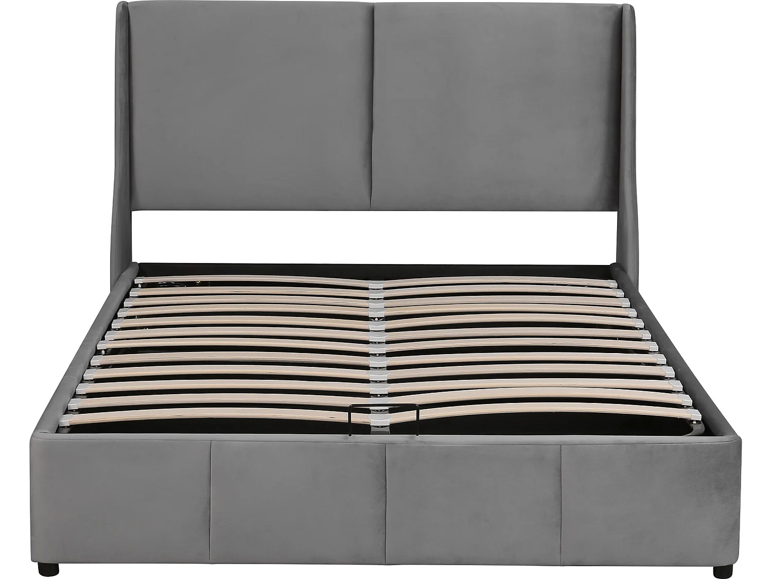 Lit coffre - lit fonctionnel hydraulique 140 x 200 gris - Sweiko