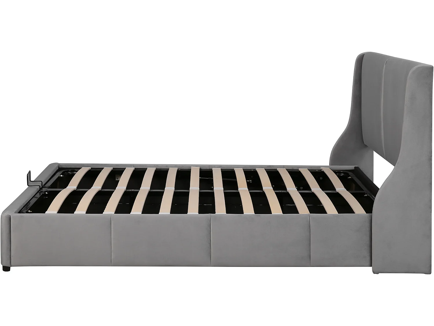 Lit coffre - lit fonctionnel hydraulique 140 x 200 gris - Sweiko