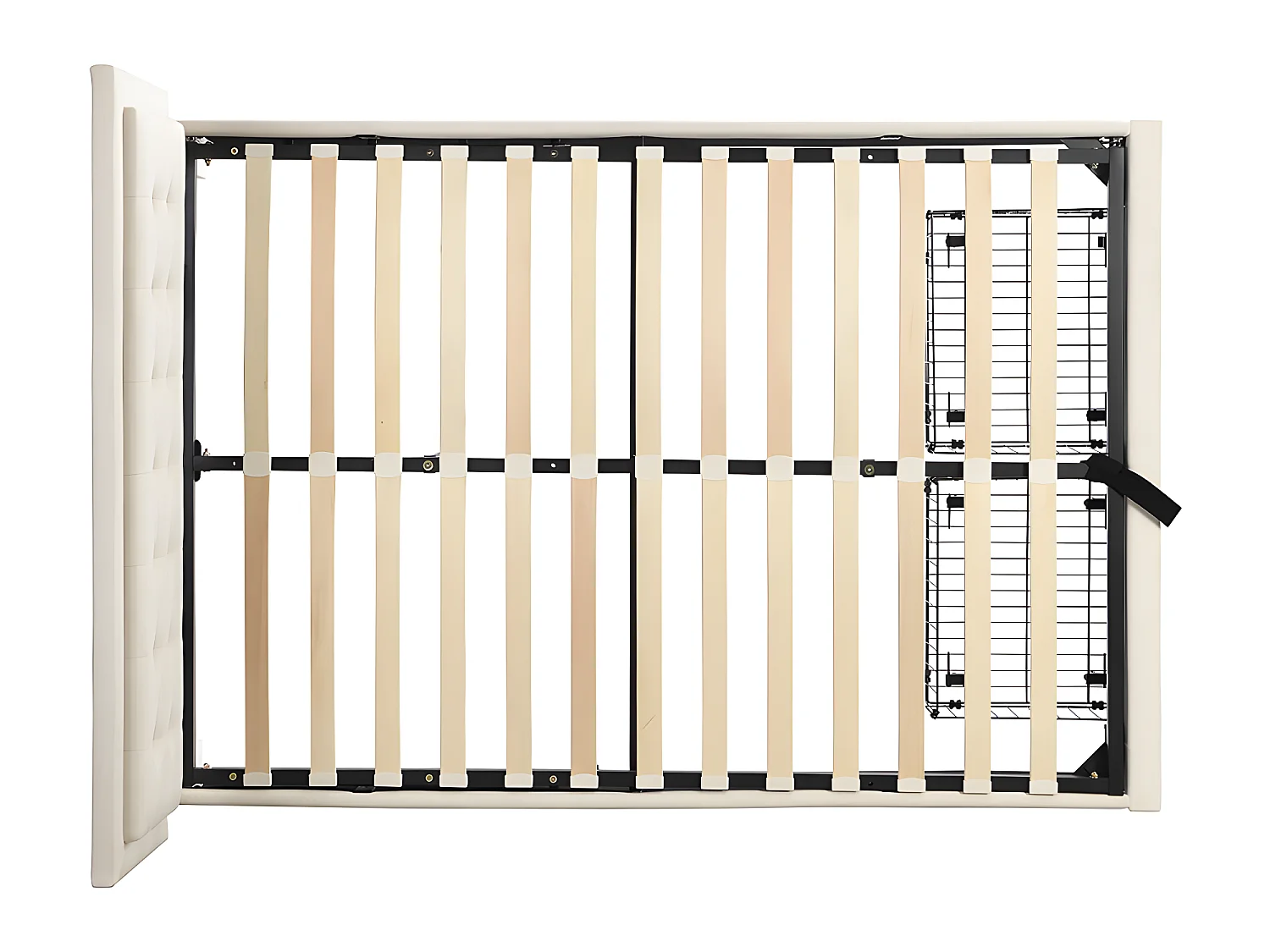 Lit coffre - 140 x 200 cm - avec 2 tiroirs sommier à lattes relevable - gris - Sweiko