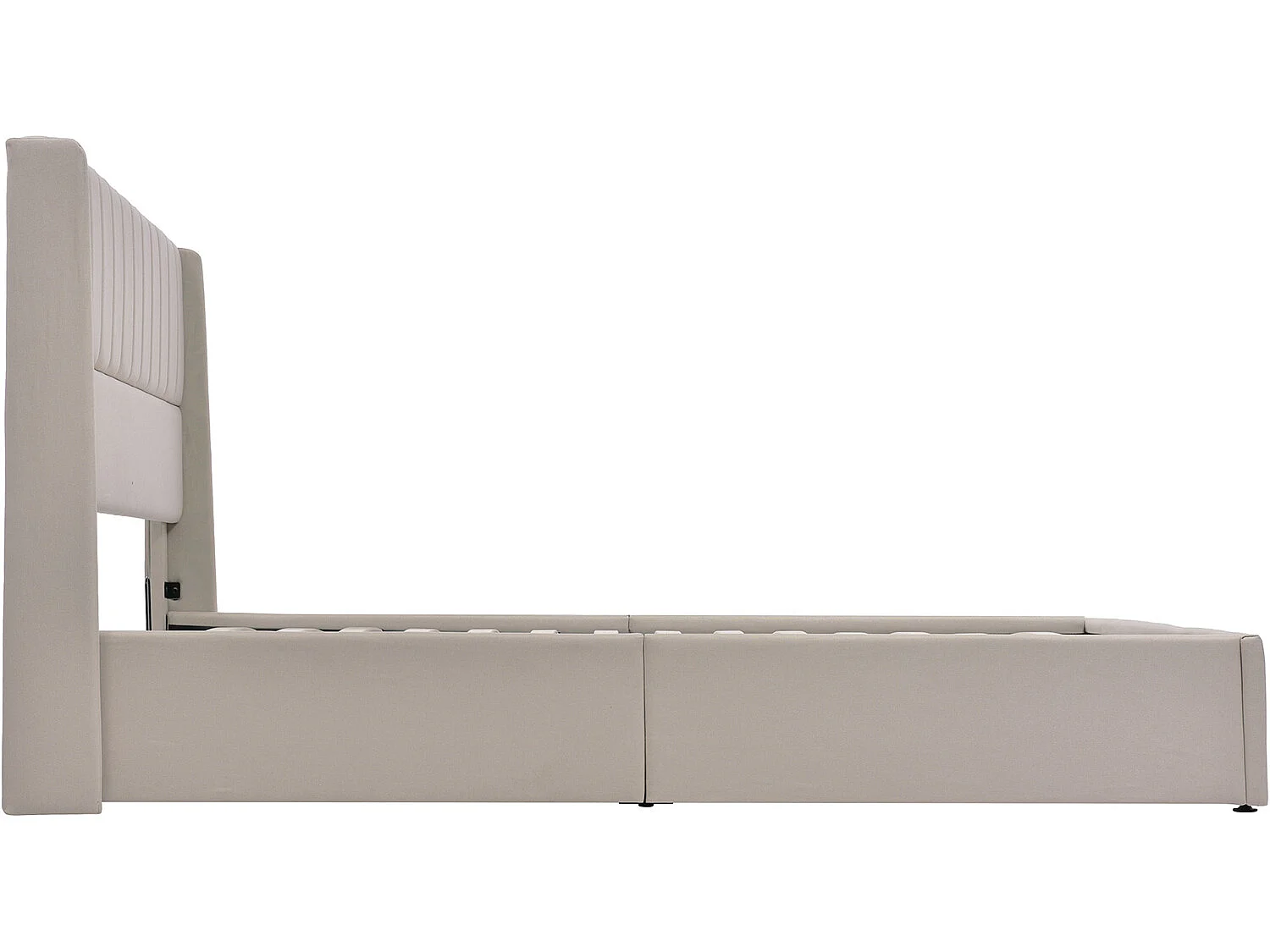 Lit coffre 140x200cm avec sommier à lattes relevable  - Beige - Sweiko