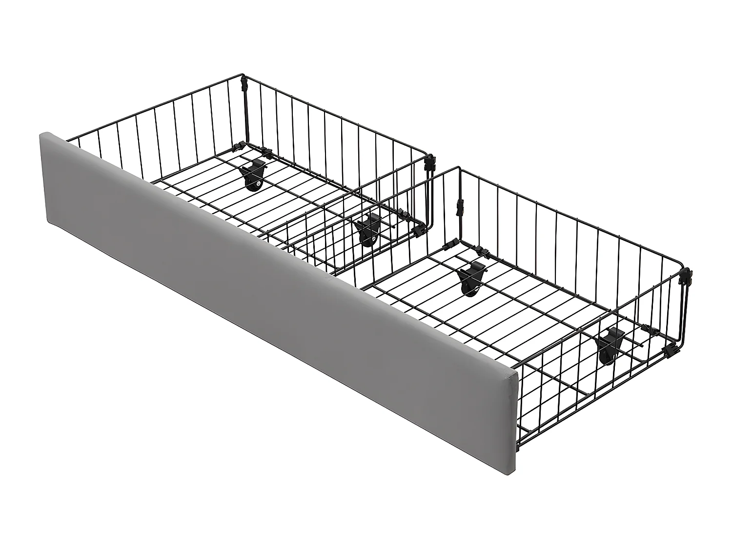 Lit coffre Lit 140 x 200 cm avec tiroirs - gris - Sweiko