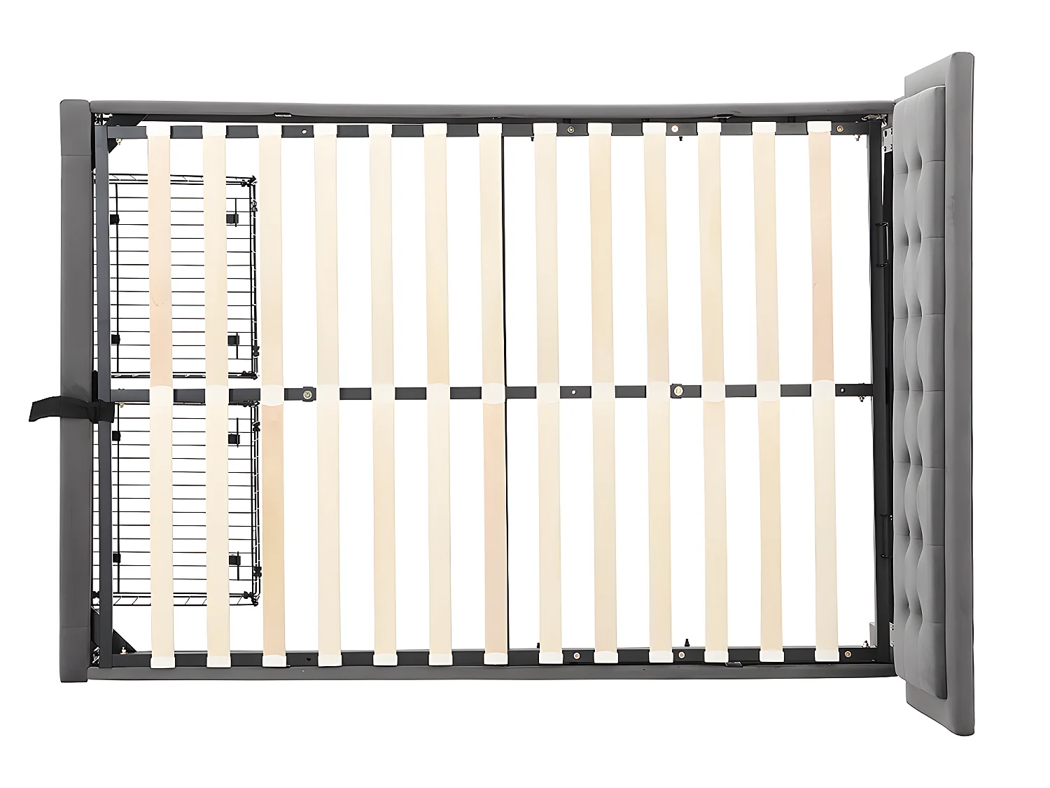 Lit coffre Lit 140 x 200 cm avec tiroirs - gris - Sweiko
