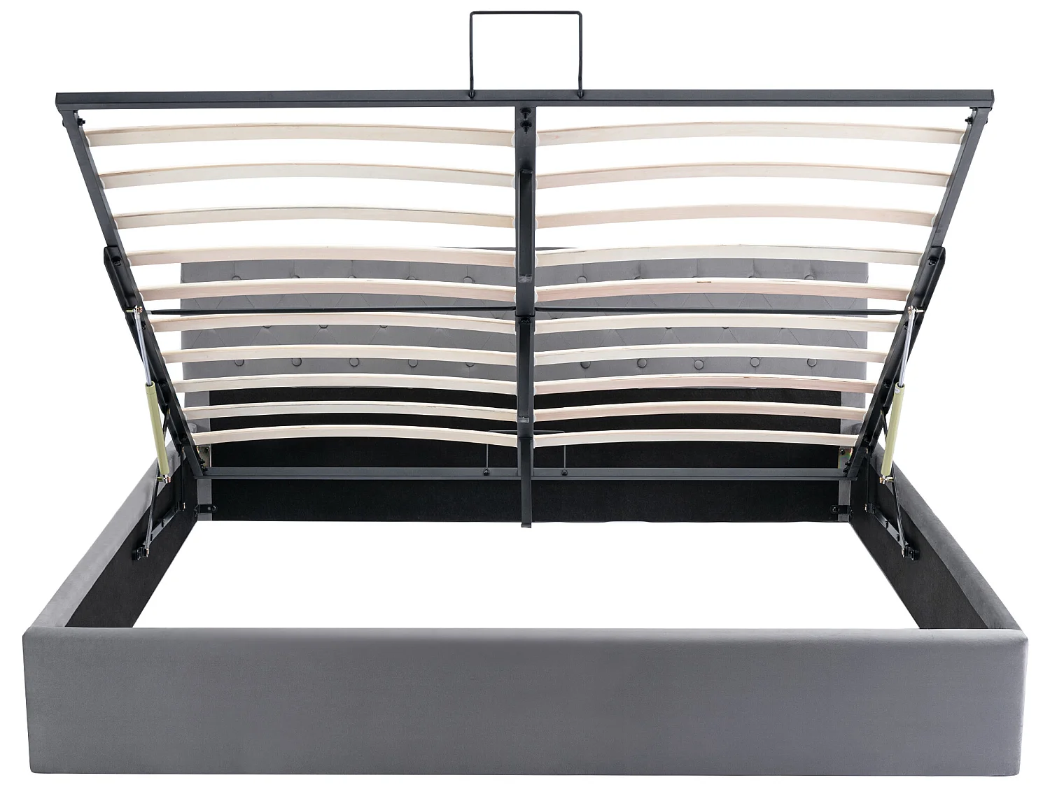 Lit coffre 180 x 200 cm - avec espace de rangement - Gris - Sweiko