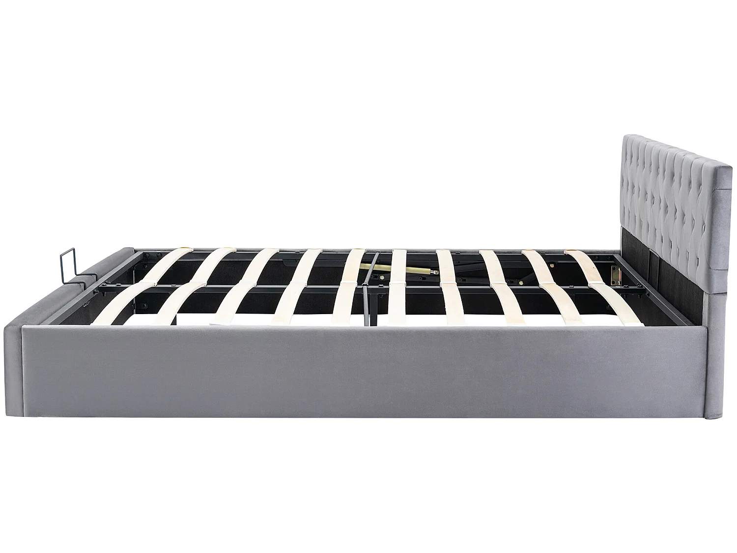 Lit coffre 180 x 200 cm - avec espace de rangement - Gris - Sweiko