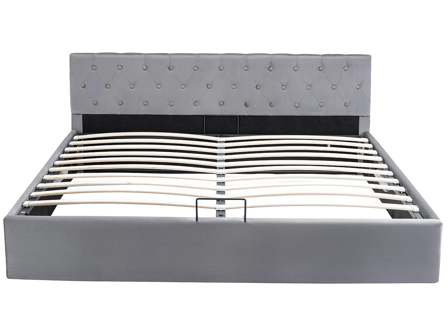 Lit coffre 180 x 200 cm - avec espace de rangement - Gris - Sweiko