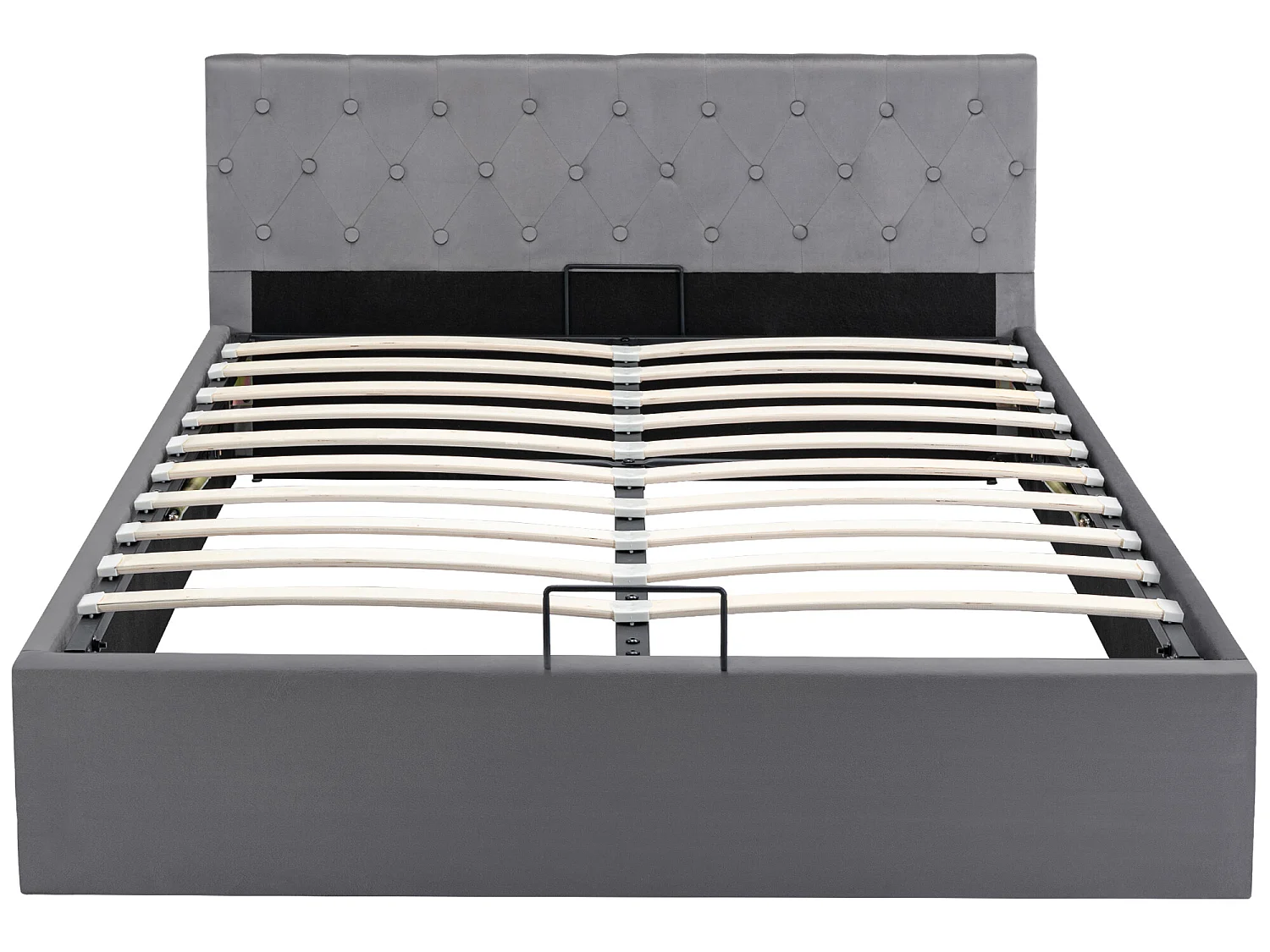 Lit coffre 140 x 200 cm - avec espace de rangement - Gris - Sweiko