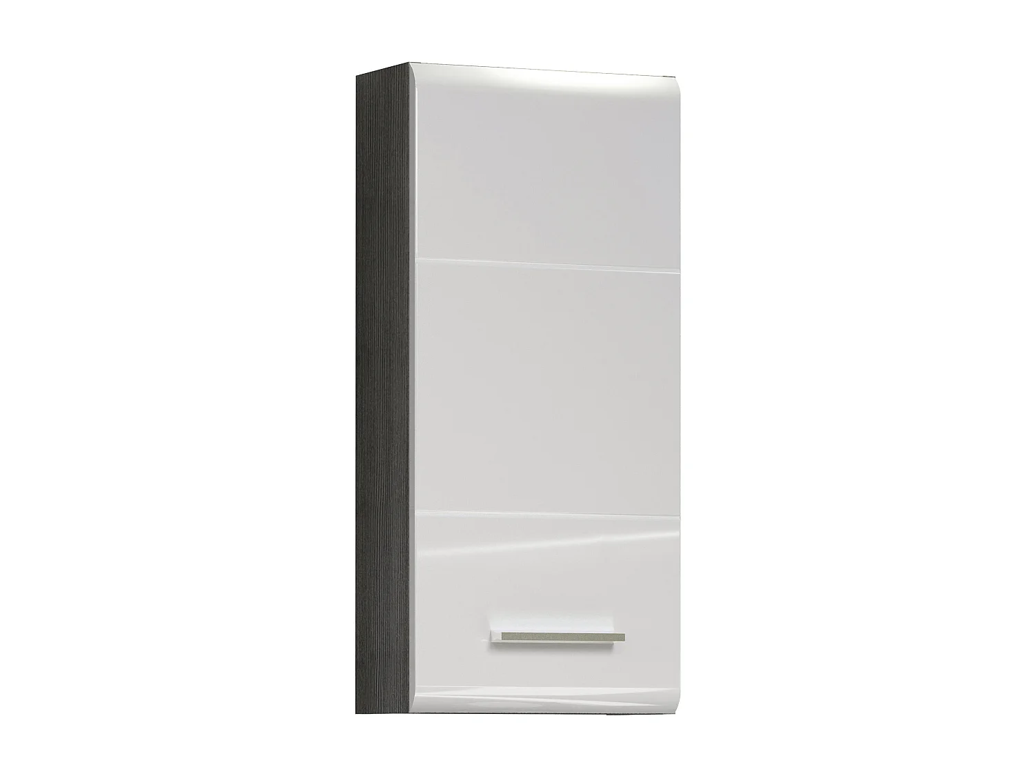 Meuble haut - Mélaminé - Blanc-Gris - 35 - 75 - 16 cm