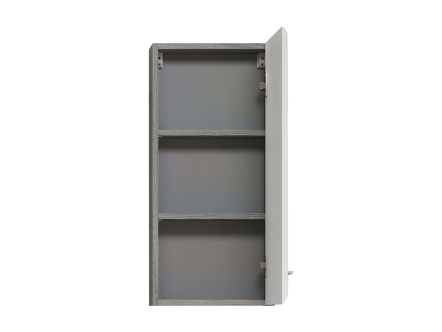 Meuble haut - Mélaminé - Blanc-Gris - 35 - 75 - 16 cm