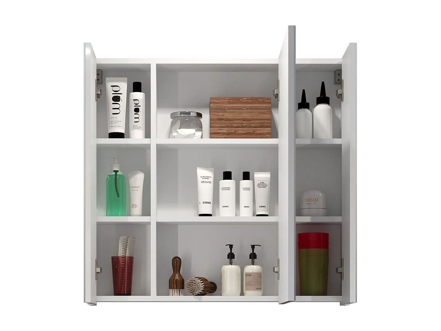 Botiquín blanco con espejo Divone 80 cm