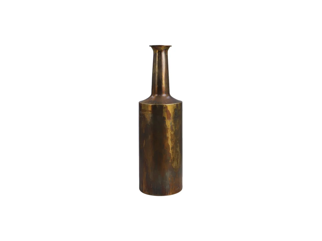 Bergame - Vase - Métal - Laiton or antique - ø17x55 cm