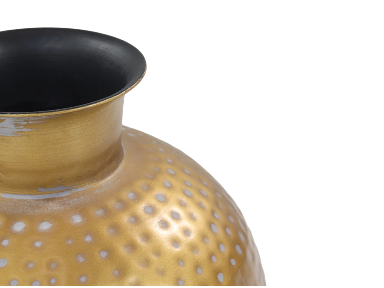 Padua - Vase - Métal - Laiton antique or-gris - ø30x35