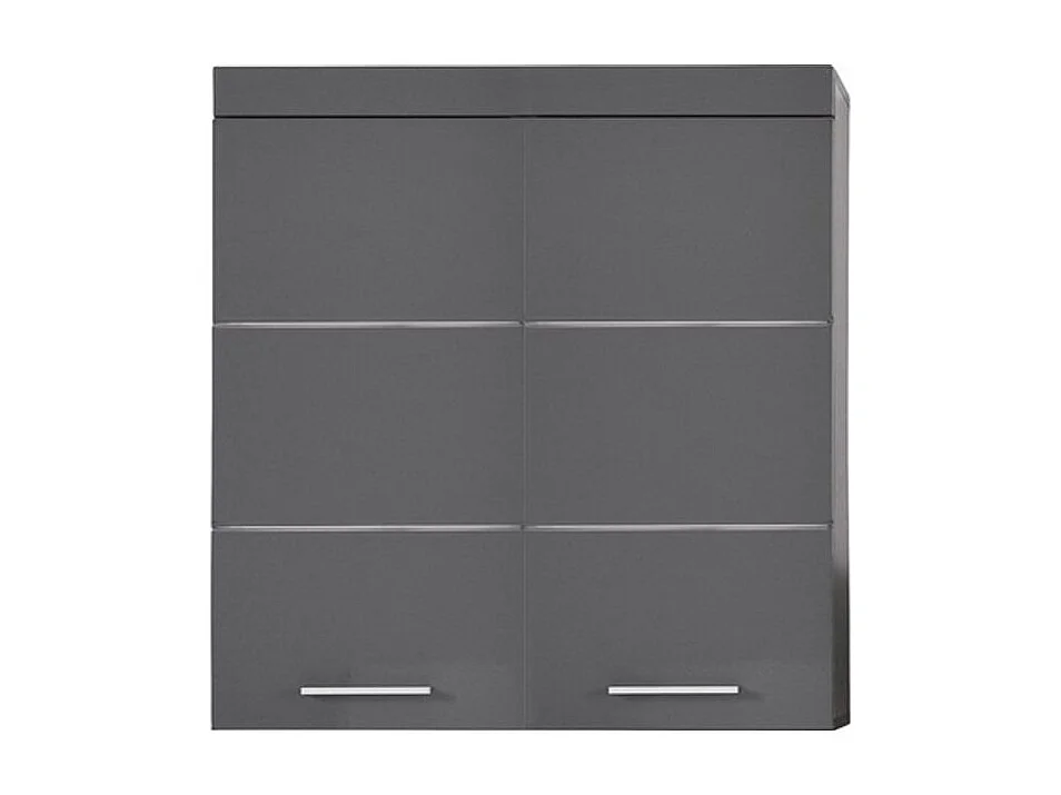 Meuble haut de salle de bain 2 portes gris brillant Kelia 73cm