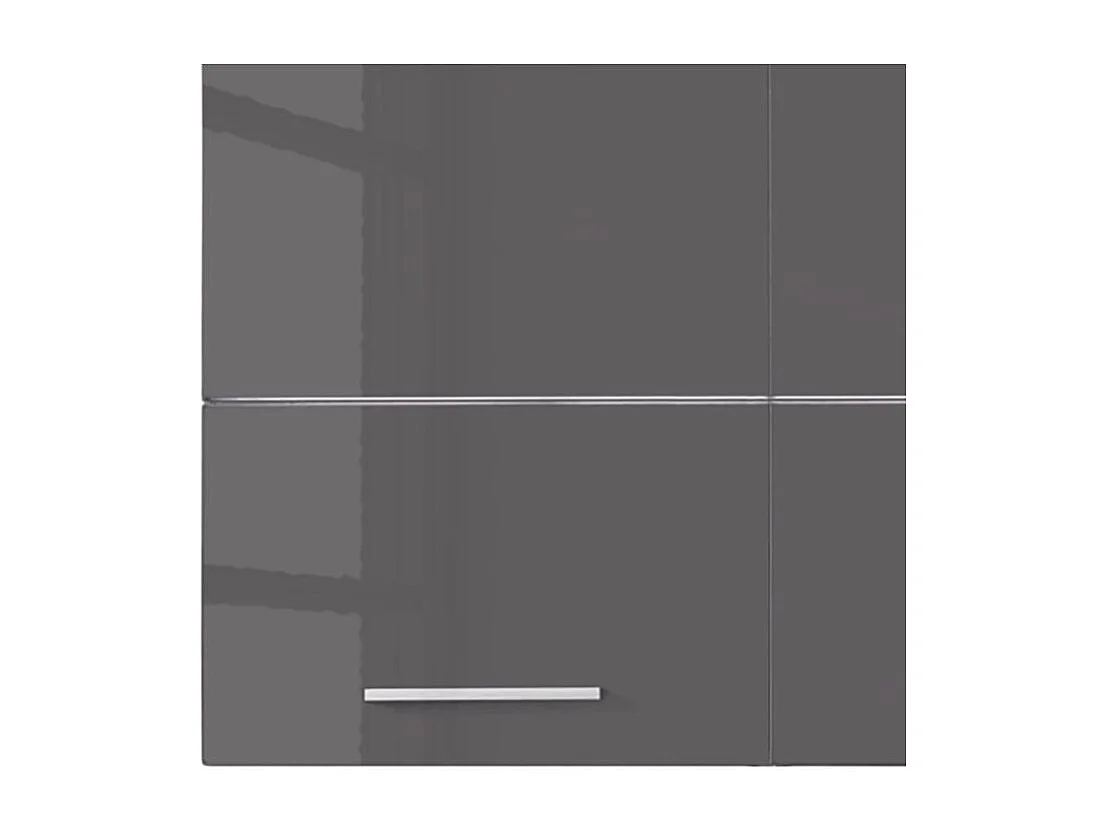 Meuble haut de salle de bain 2 portes gris brillant Kelia 73cm