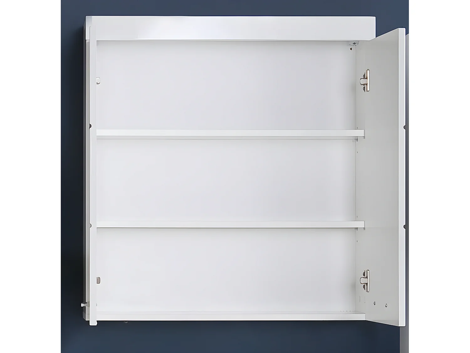 Meuble haut salle de bain mélaminé blanc. L - H - P : 73 | 77 | 23 cm